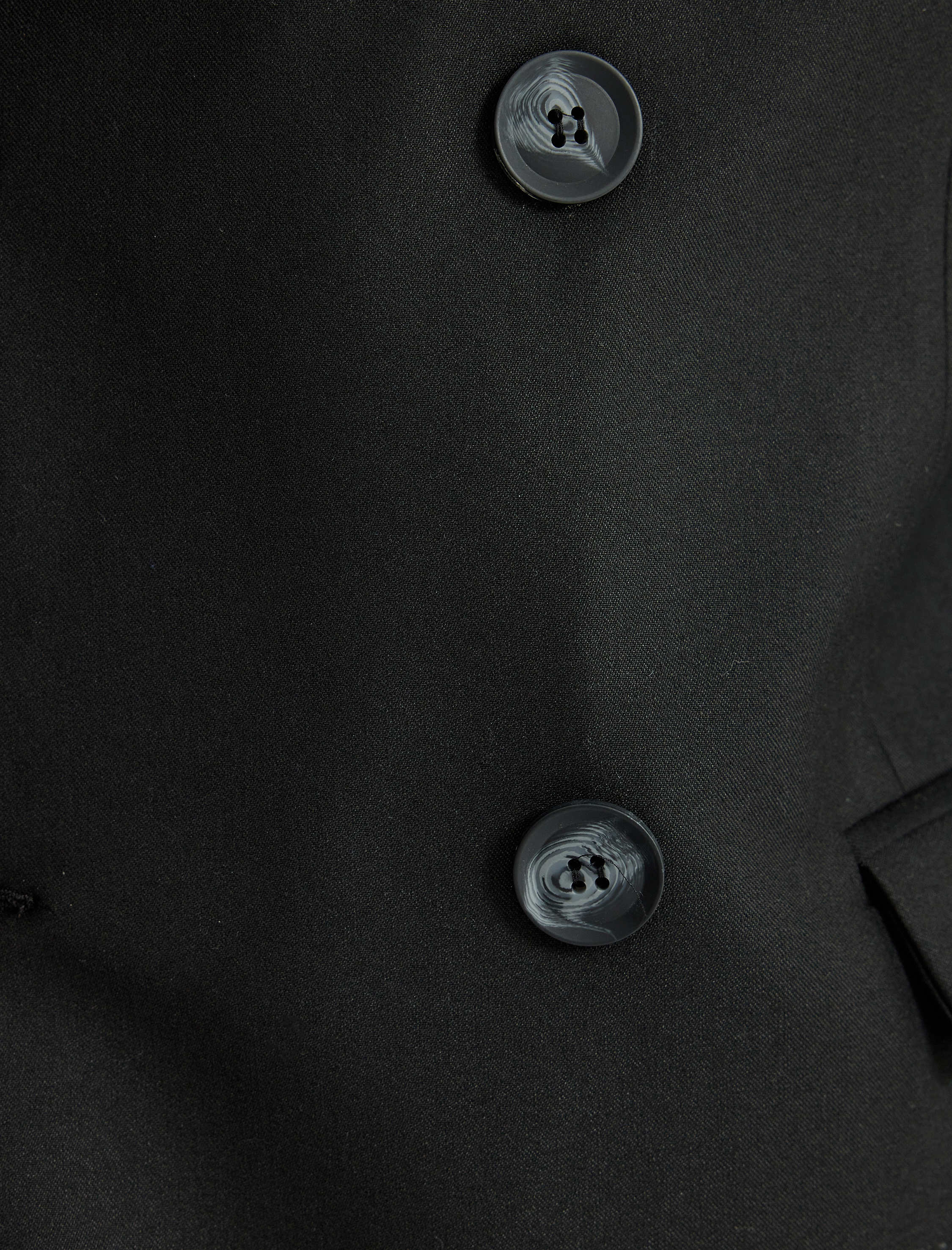   Blazer Ceket Kruvaze Yaka Düğmeli Kapaklı Cep Detaylı Viskon Karışımlı