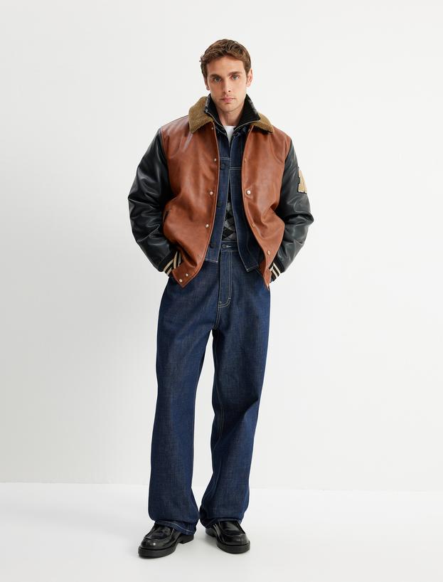 Cep Detaylı Pamuklu Super Baggy Jean Pantolon_1