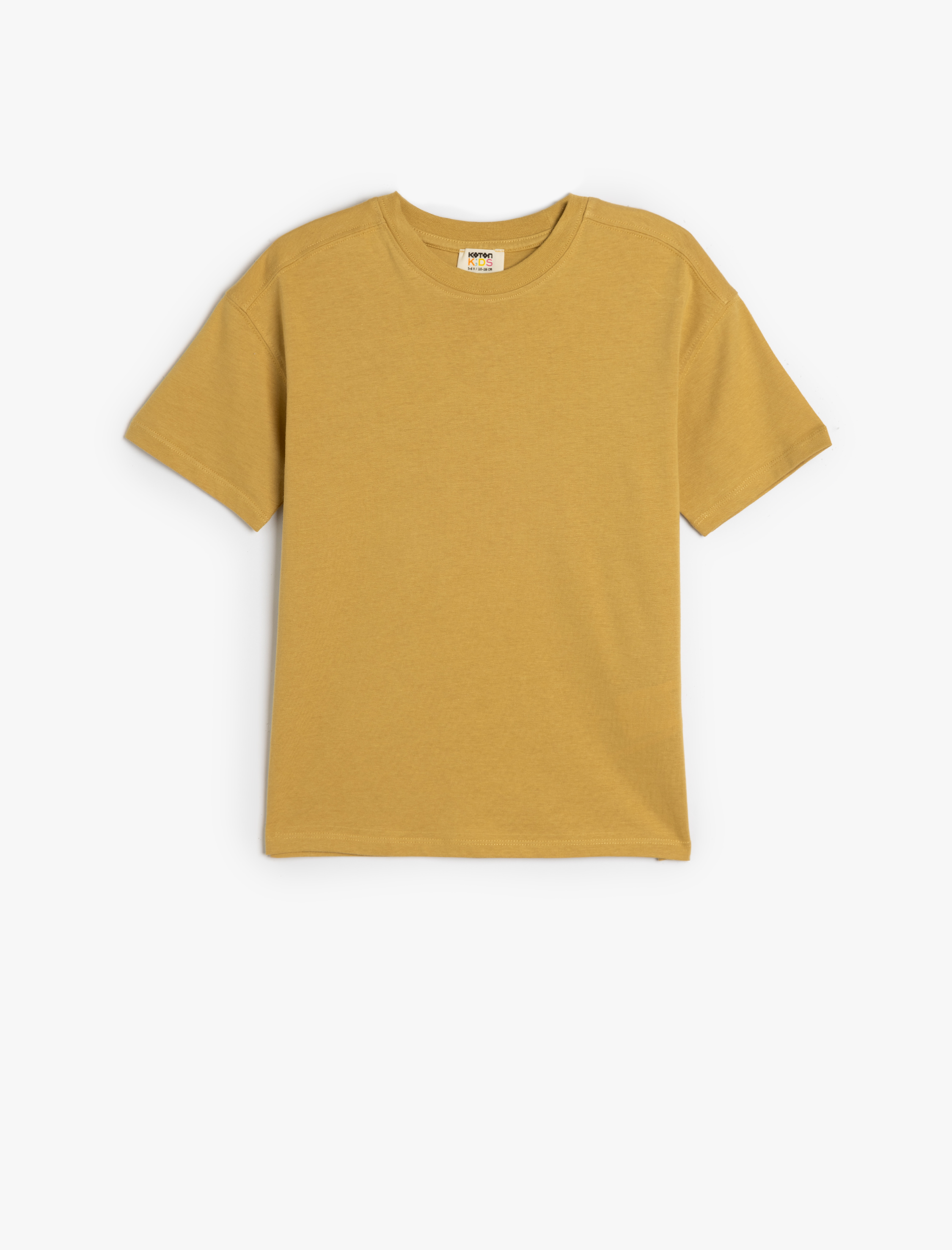 Koton Basic Oversize Tişört Kısa Kollu Bisiklet Yaka Pamuklu -1