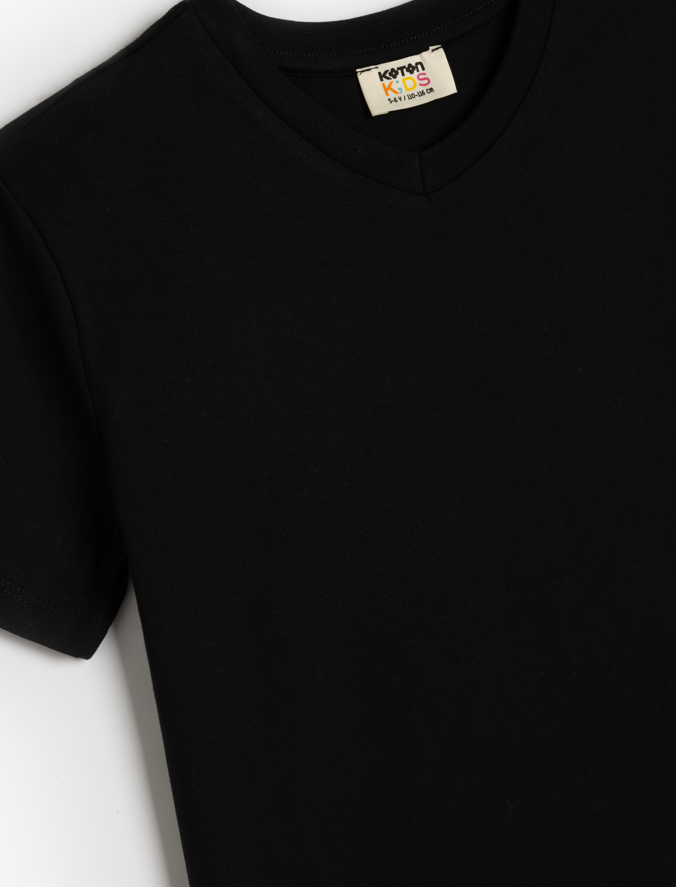  Erkek Çocuk Basic Tişört Kısa Kollu Bisiklet Yaka Pamuklu