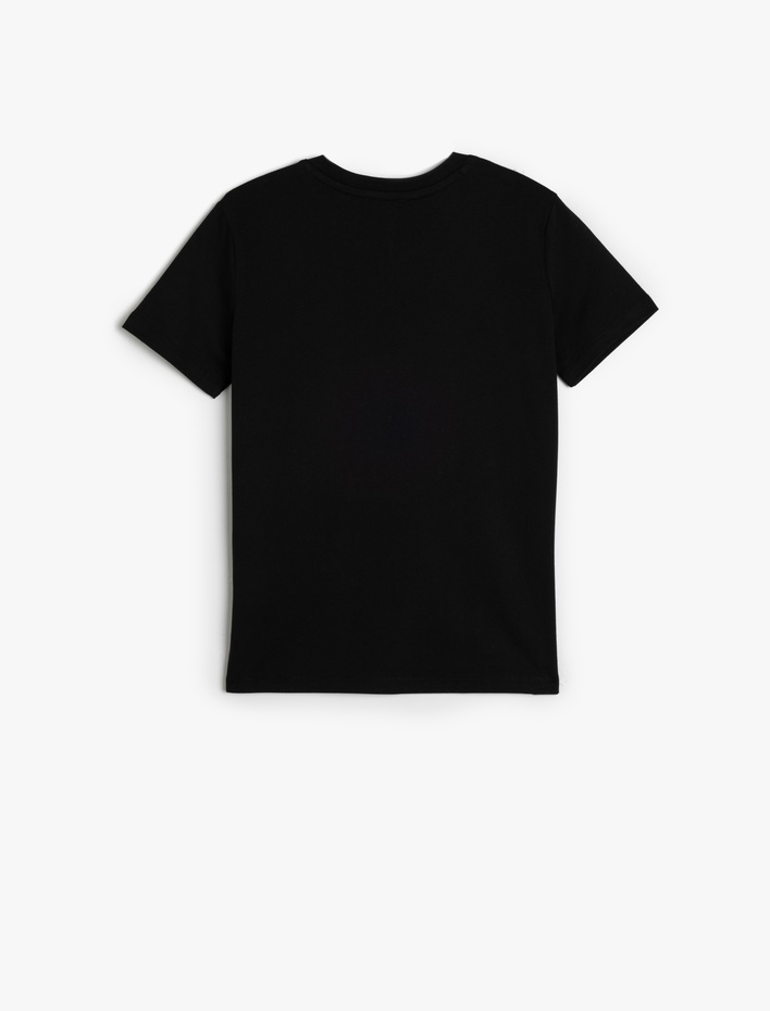 Erkek Çocuk Basic Tişört Kısa Kollu Bisiklet Yaka Pamuklu