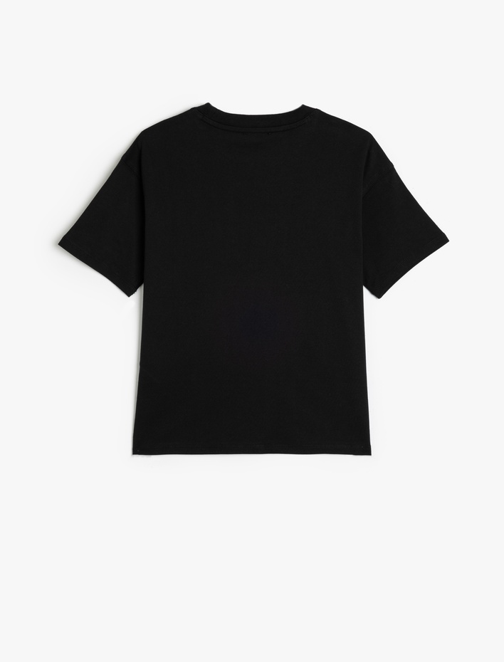 Erkek Çocuk Basic Oversize Tişört Kısa Kollu Bisiklet Yaka Pamuklu