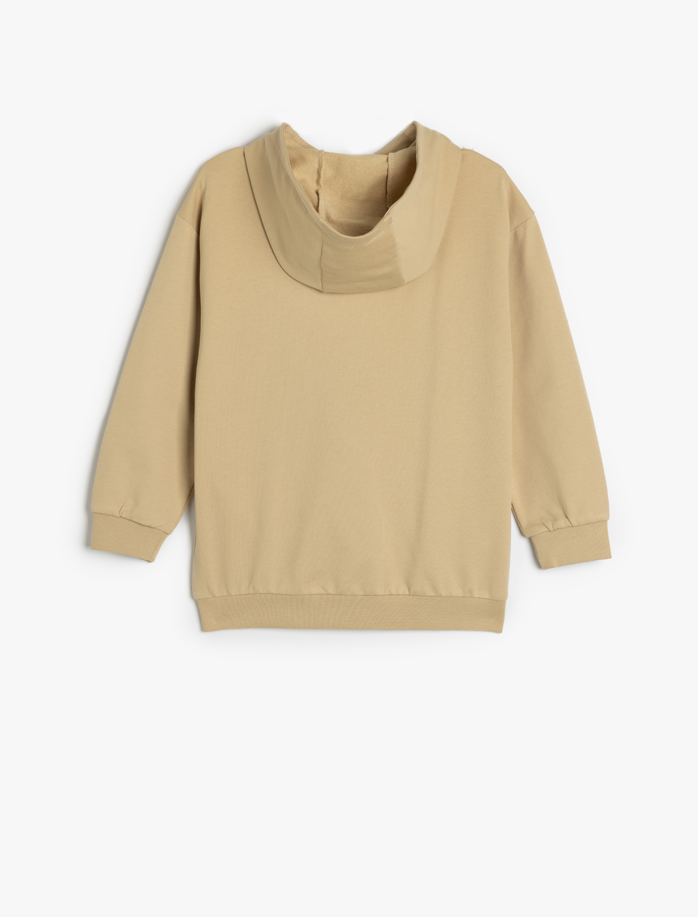  Erkek Çocuk Pamuklu Uzun Kollu Kapşonlu Fermuarlı Oversize Şardonlu Sweatshirt