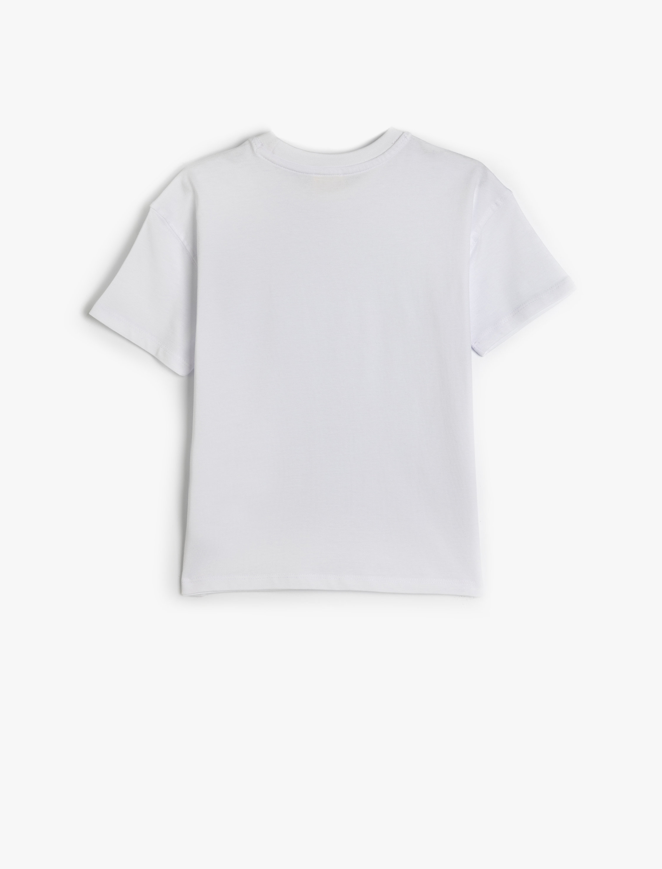  Erkek Çocuk Basic Oversize Tişört Kısa Kollu Bisiklet Yaka Pamuklu