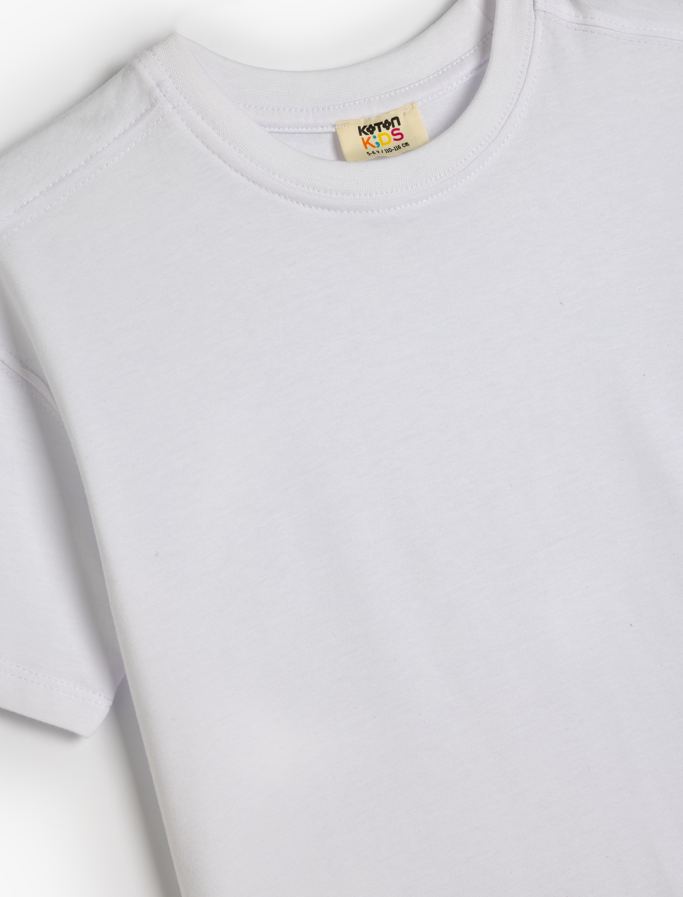  Erkek Çocuk Basic Oversize Tişört Kısa Kollu Bisiklet Yaka Pamuklu