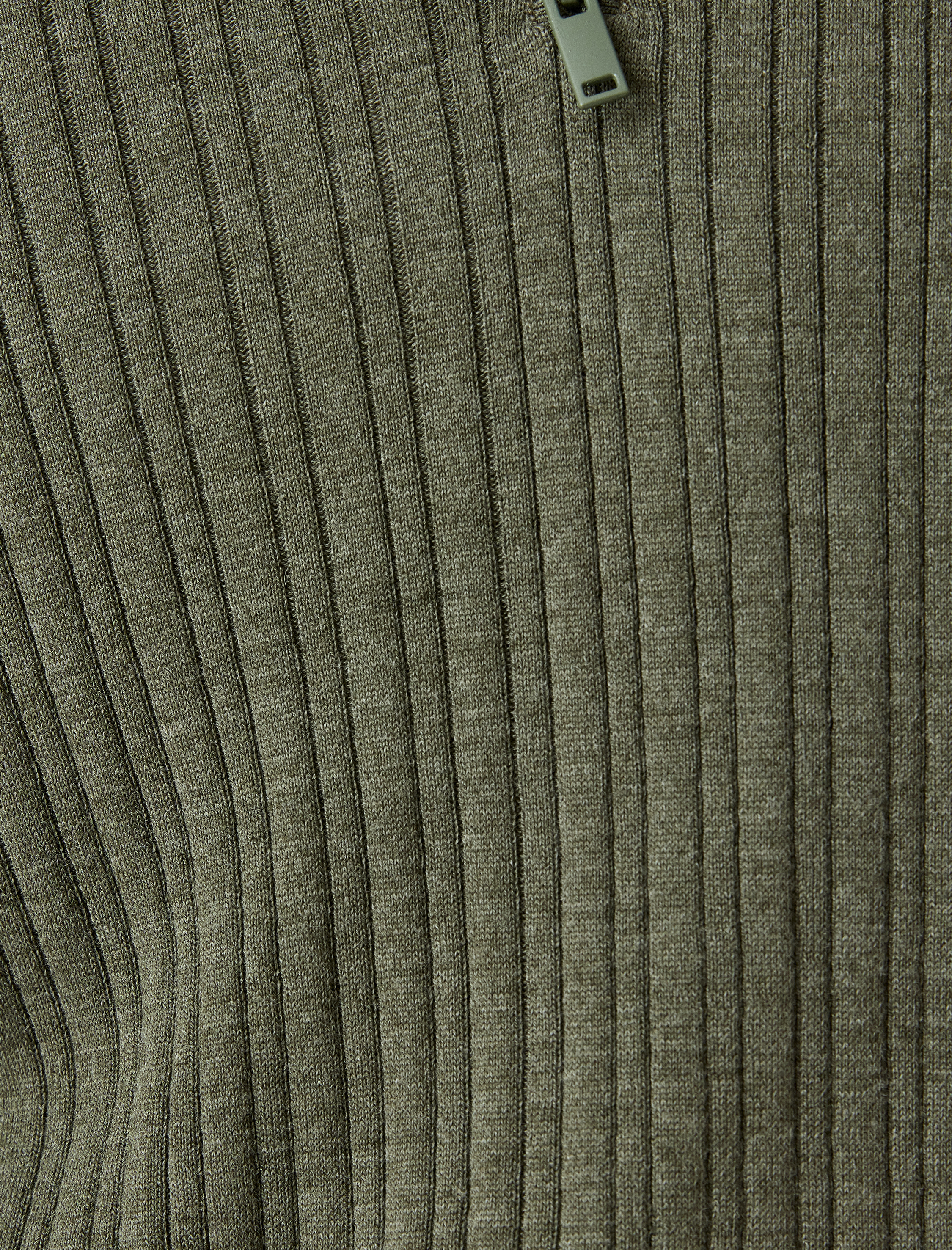   Triko Kazak Dik Yaka Yarım Fermuarlı Basic