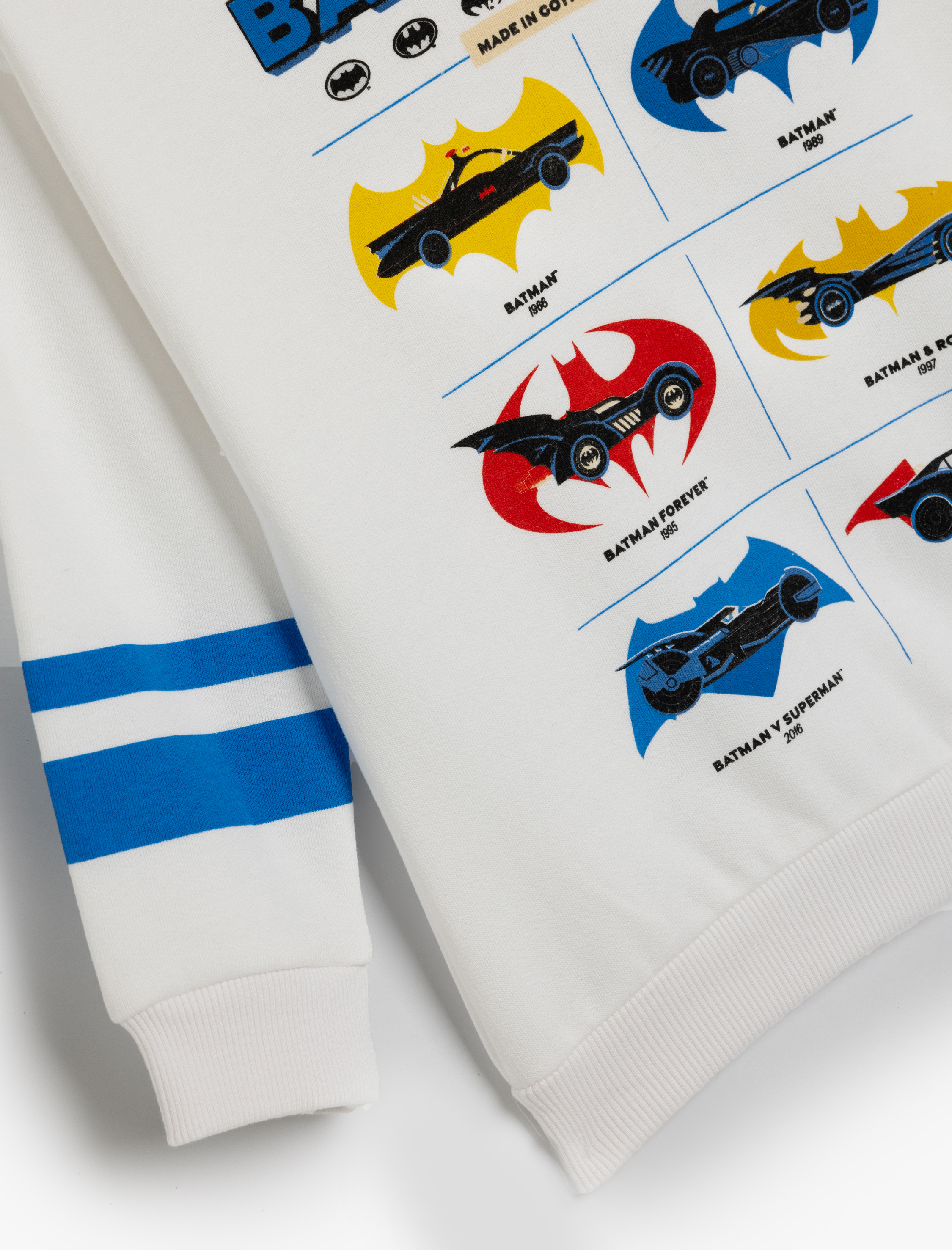  Erkek Çocuk Lisanslı Uzun Kollu Kapşonlu Batman Baskılı Şardonlu Sweatshirt