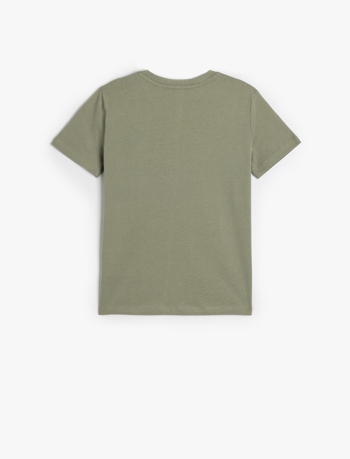 Erkek Çocuk Basic Tişört Kısa Kollu Bisiklet Yaka Pamuklu