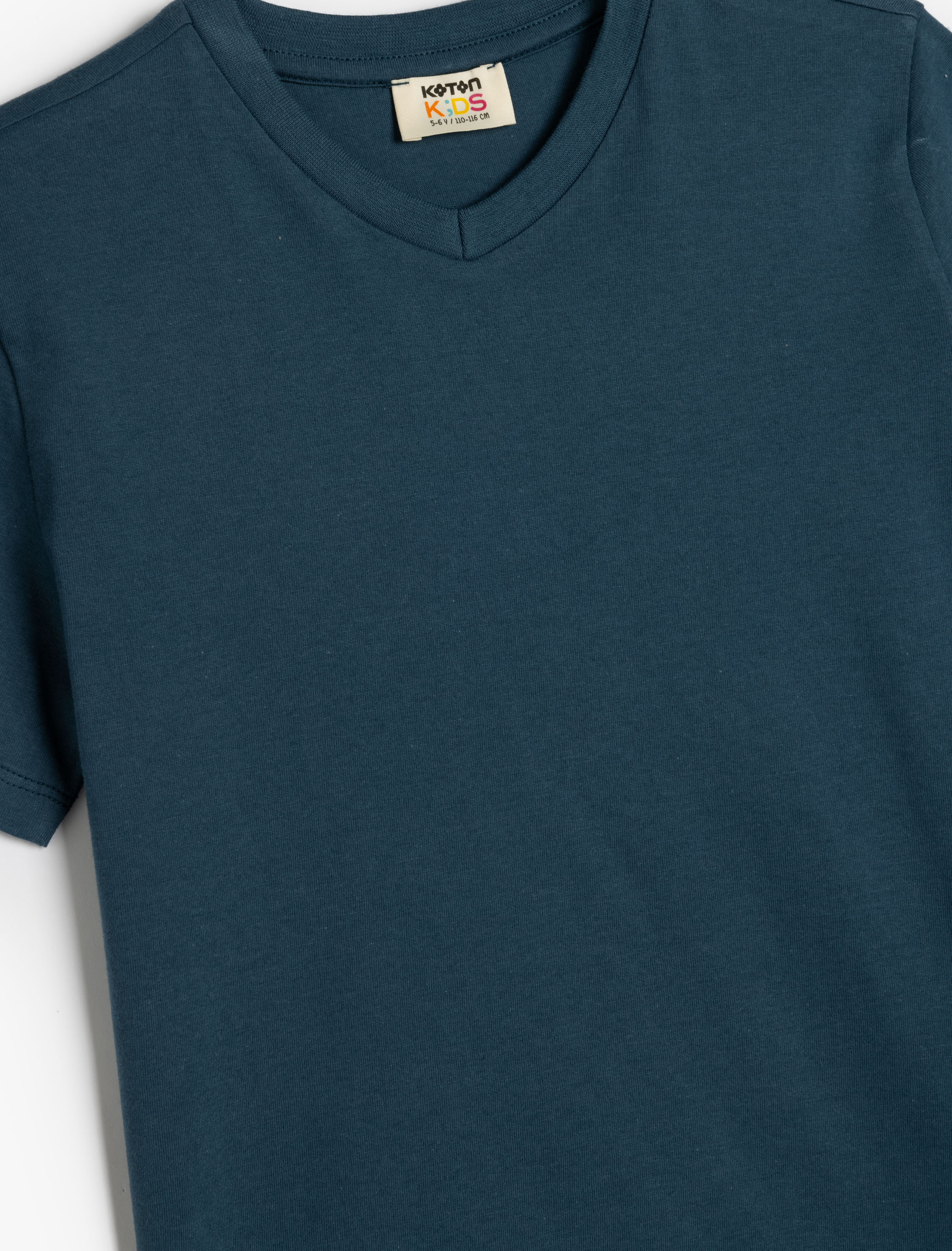  Erkek Çocuk Basic Tişört Kısa Kollu Bisiklet Yaka Pamuklu