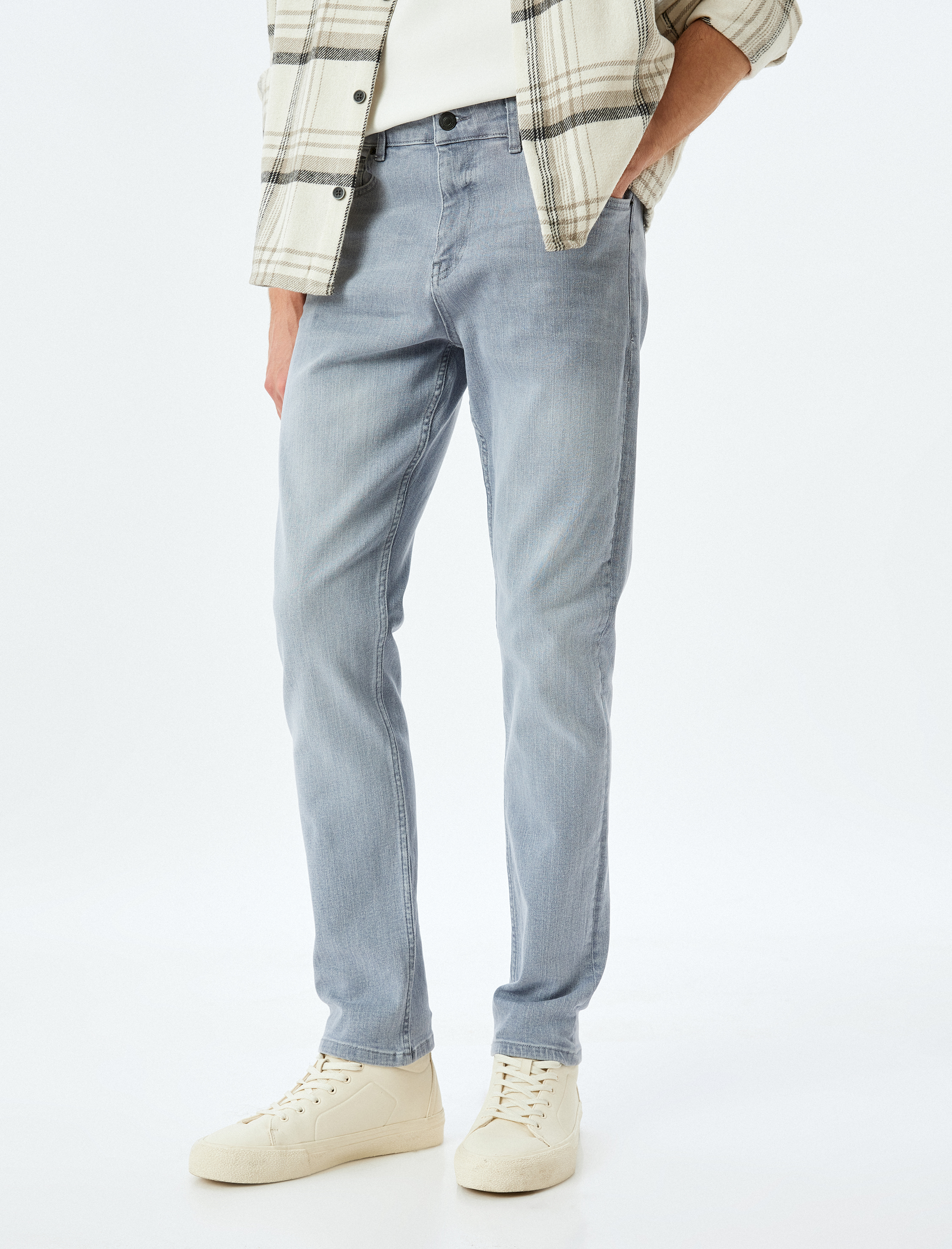   Normal Bel Pamuklu Slim Fit Jean Pantolon - Brad Jean