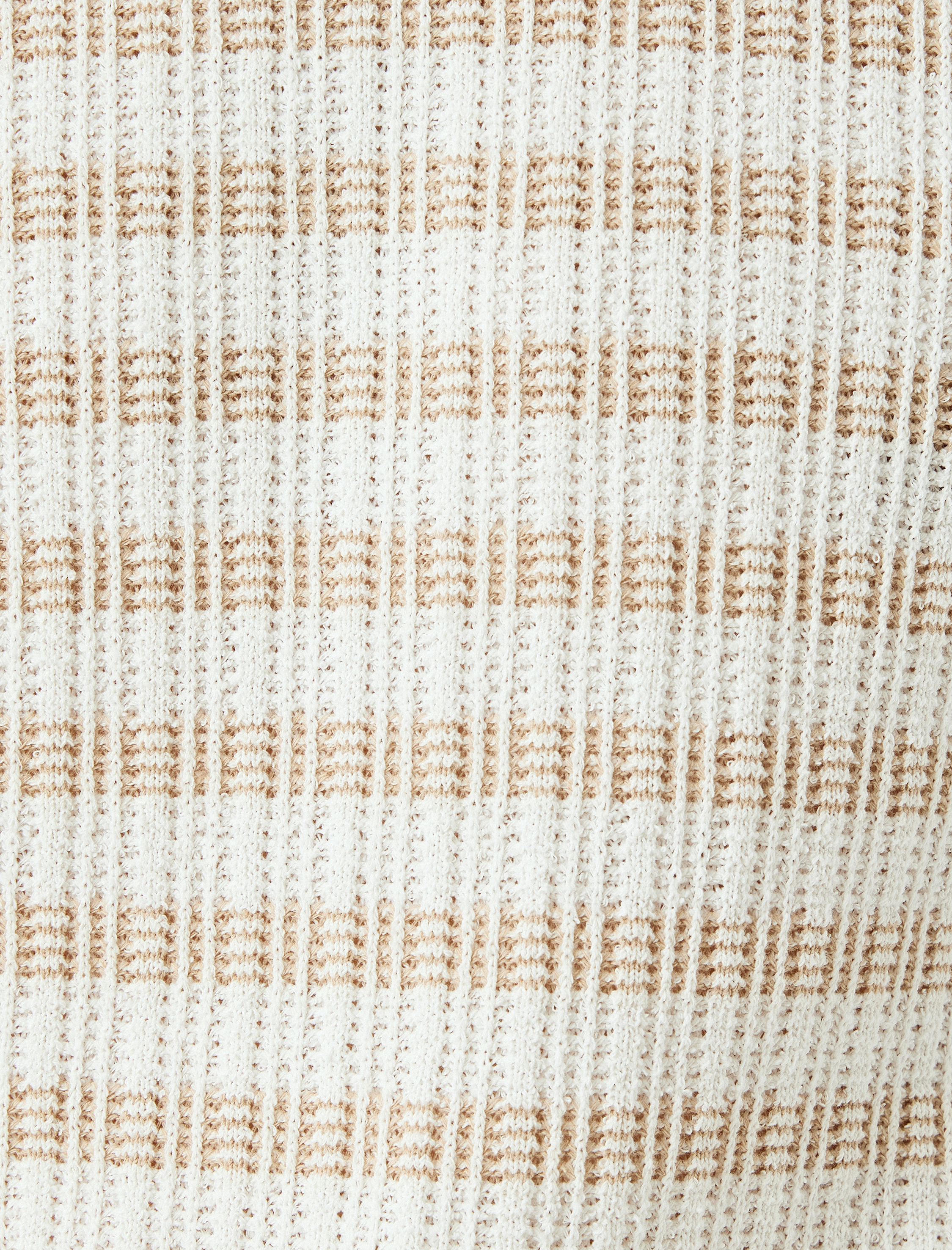   Kısa Kollu Regular Fit Pamuk Karışımlı Dokulu Bisiklet Yaka Çizgili Tişört