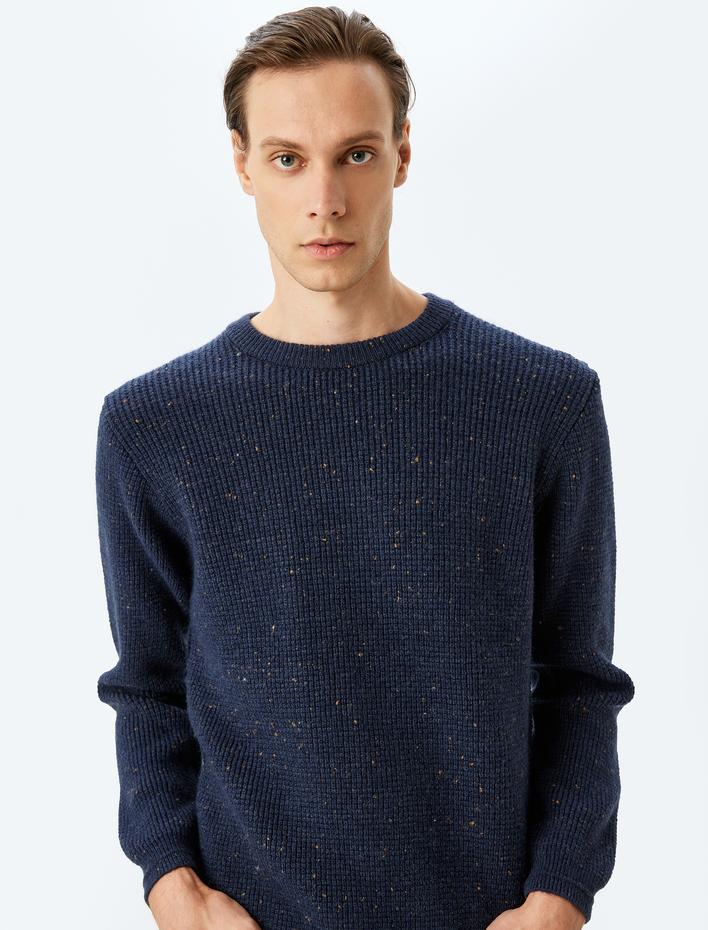  Bisiklet Yaka Viskon Karışımlı Basic Triko Kazak