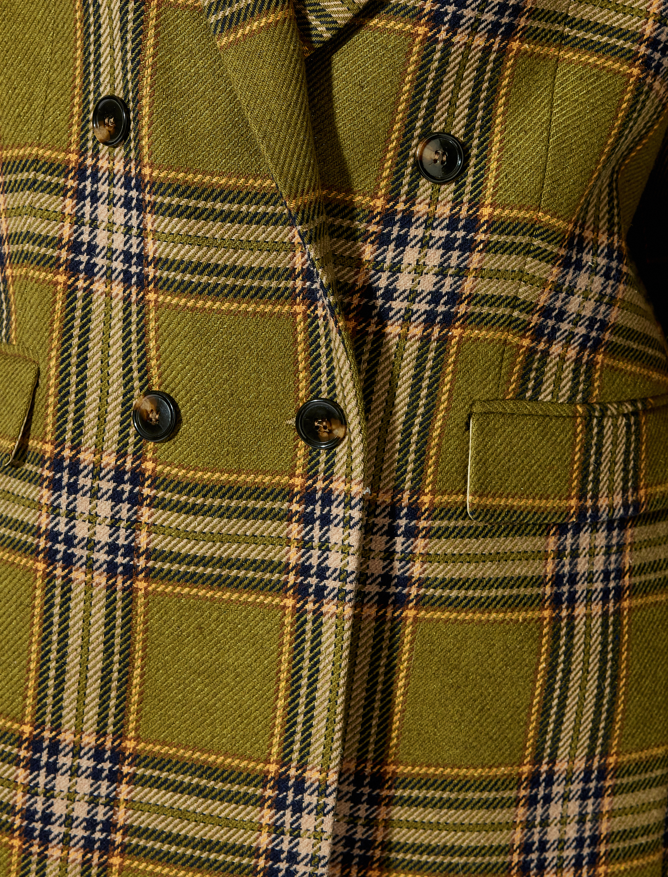   Kruvaze Blazer Ceket Düğmeli Kapaklı Cep Detaylı