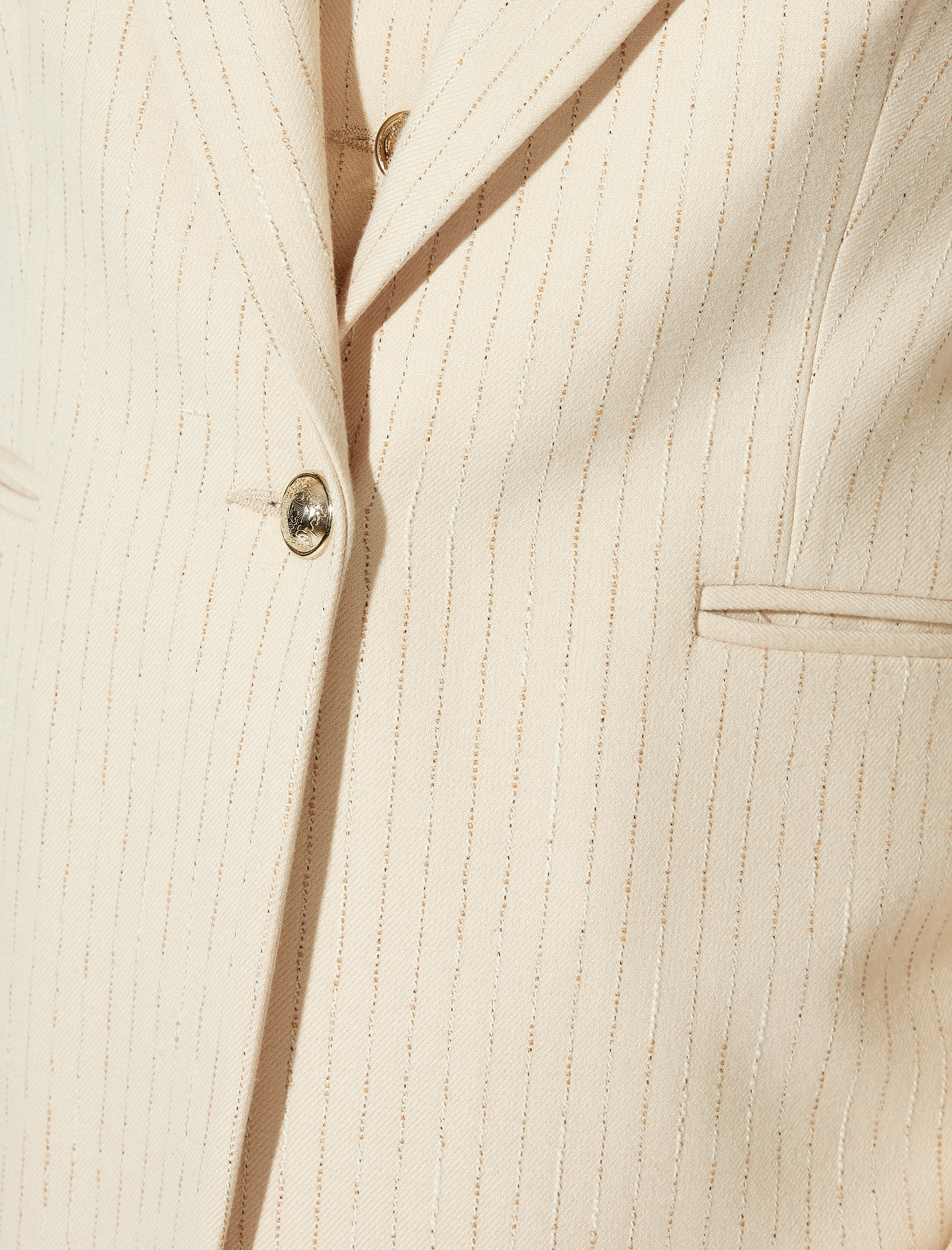   Blazer Ceket Kruvaze Cepli Düğmeli Kalça Boy