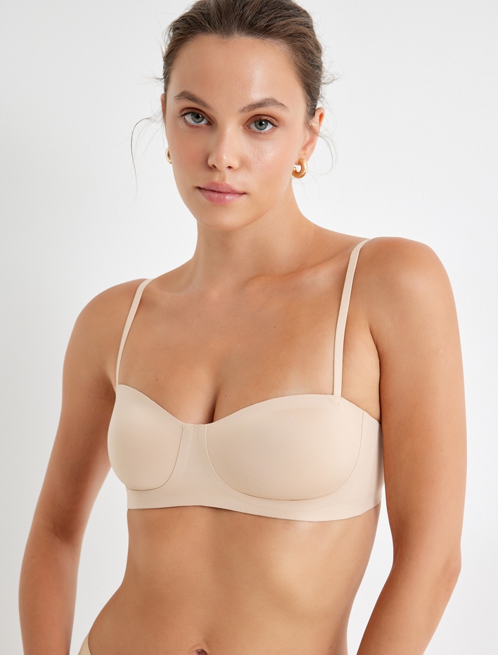  Balensiz Lazer Kesim Straplez Sütyen