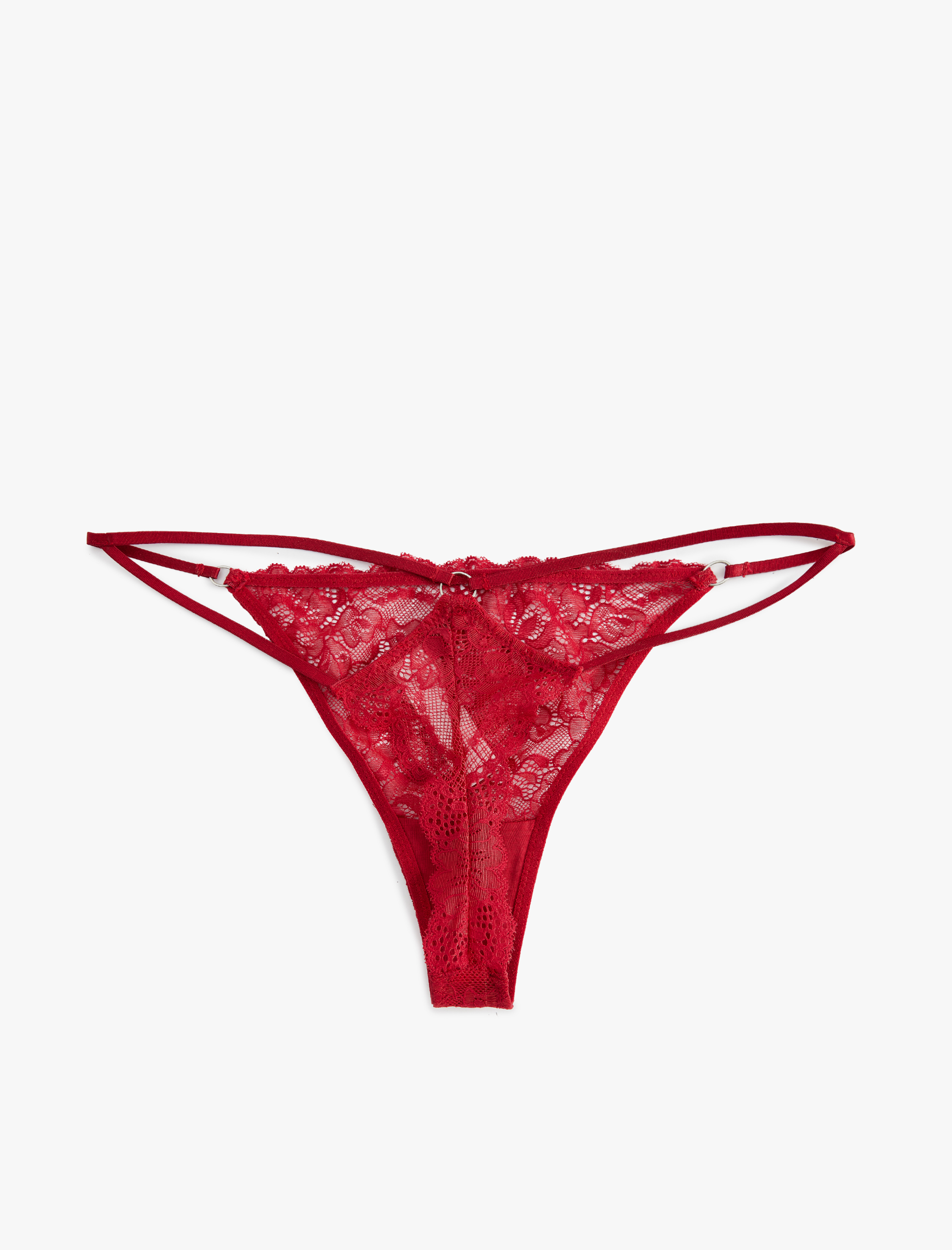 Yanları İpli Dantelli String Külot