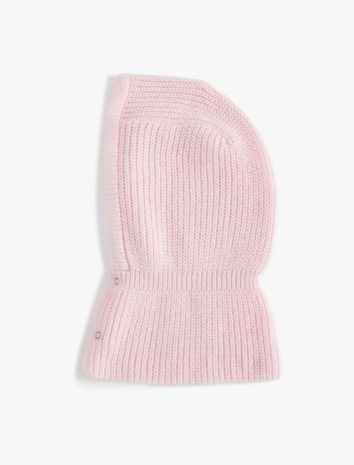 Kız Çocuk Örgü Bere Çıtçıt Detaylı