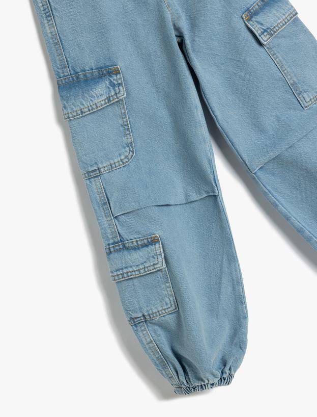 Jogger Kot Pantolon Kargo Cep Detaylı Pamuklu_2