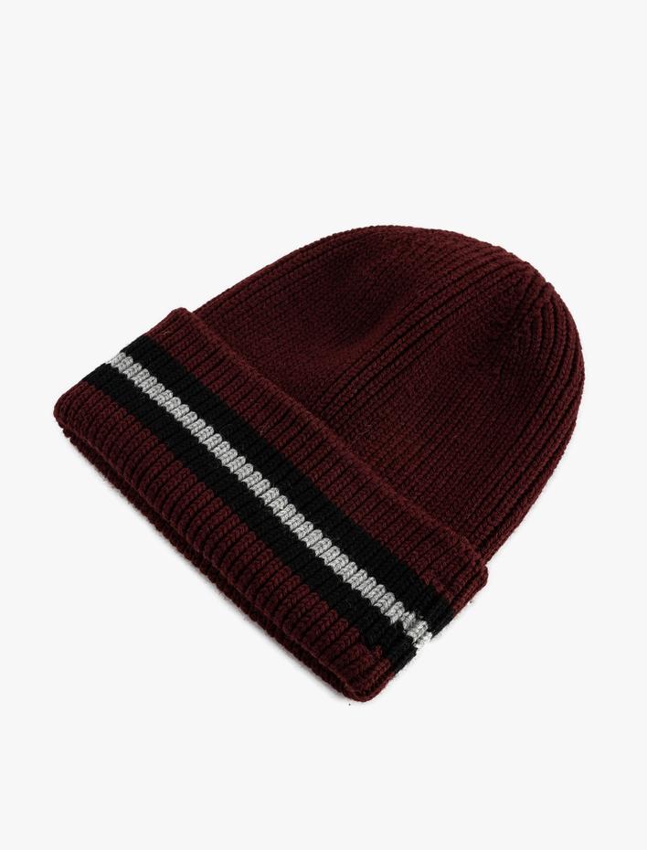 Erkek Çizgili Bere Katlı