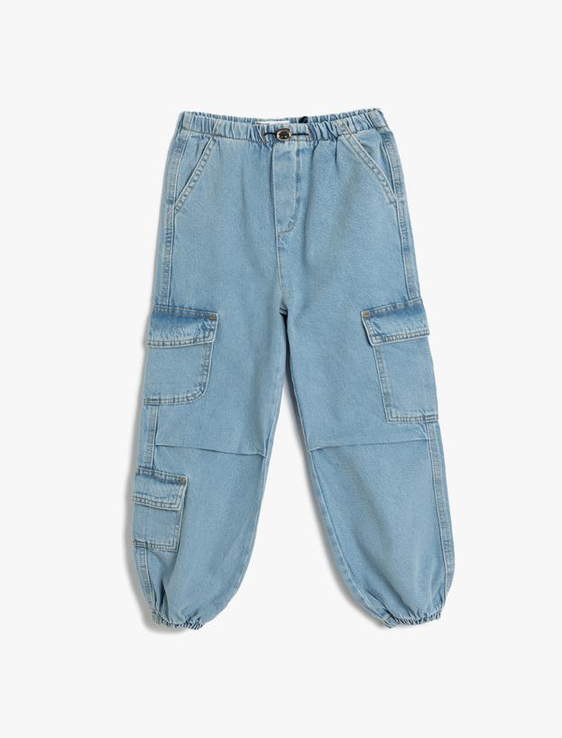 Jogger Kot Pantolon Kargo Cep Detaylı Pamuklu_0