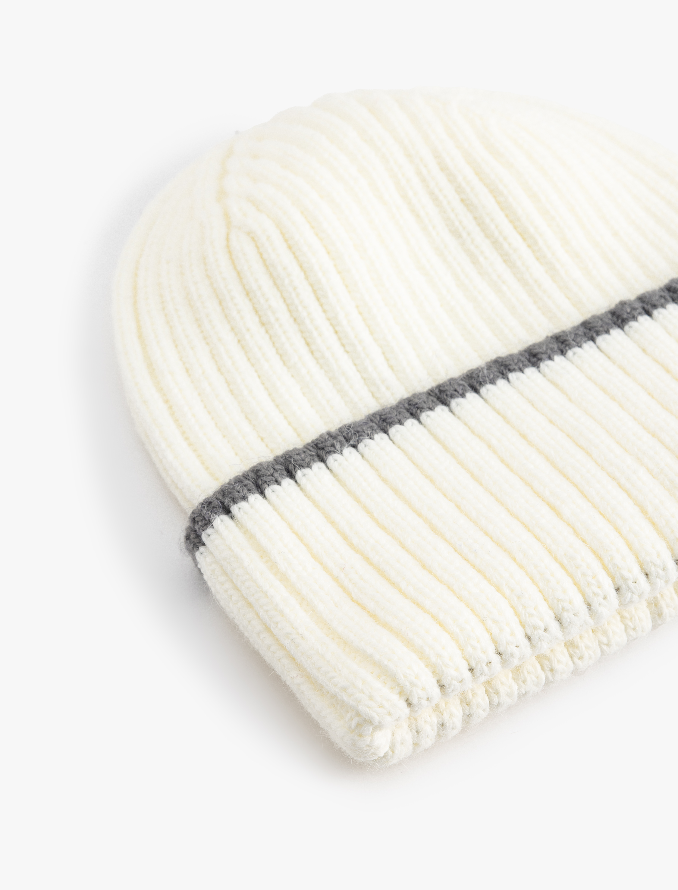  Erkek Çizgili Katlı Bere