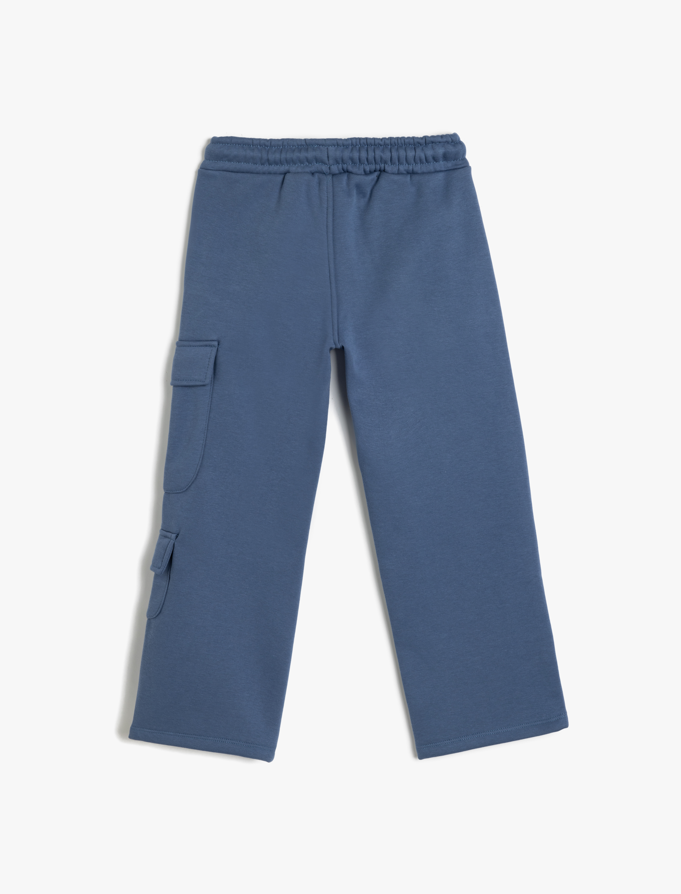  Erkek Çocuk Oversize Eşofman Altı Kargo Cep Detaylı Beli Bağcıklı Pamuk Karışımlı Şardonlu