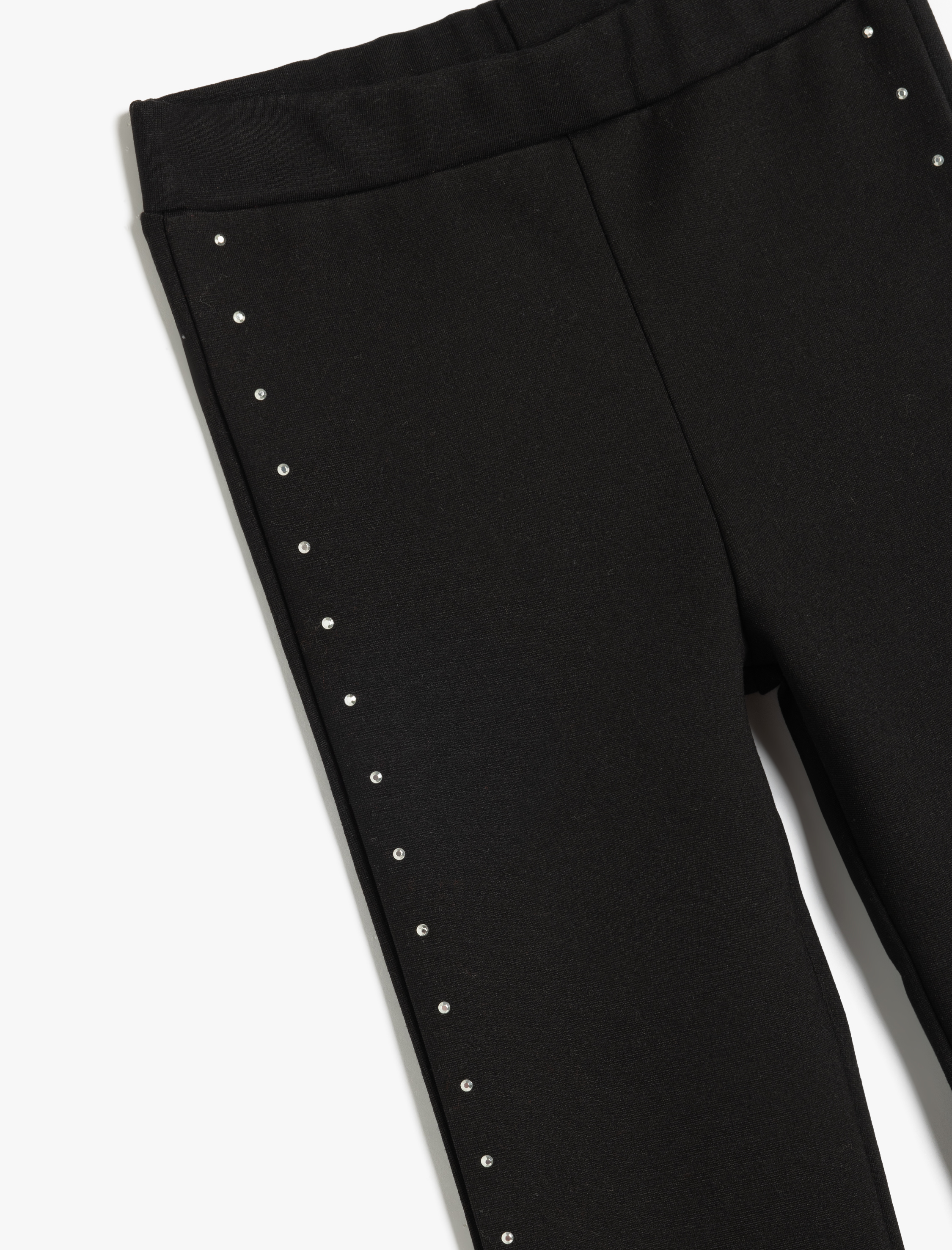  Kız Çocuk Zımba Detaylı Viskon İspanyol Paça Pantolon