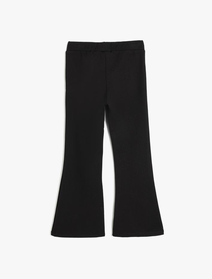 Kız Çocuk Zımba Detaylı Viskon İspanyol Paça Pantolon