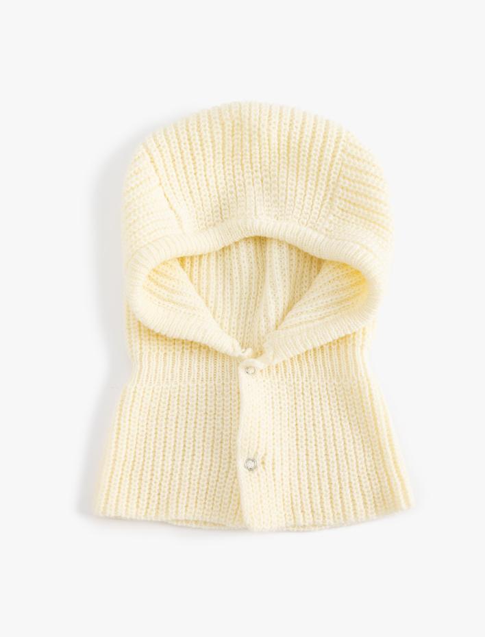 Kız Çocuk Örgü Bere Çıtçıt Detaylı