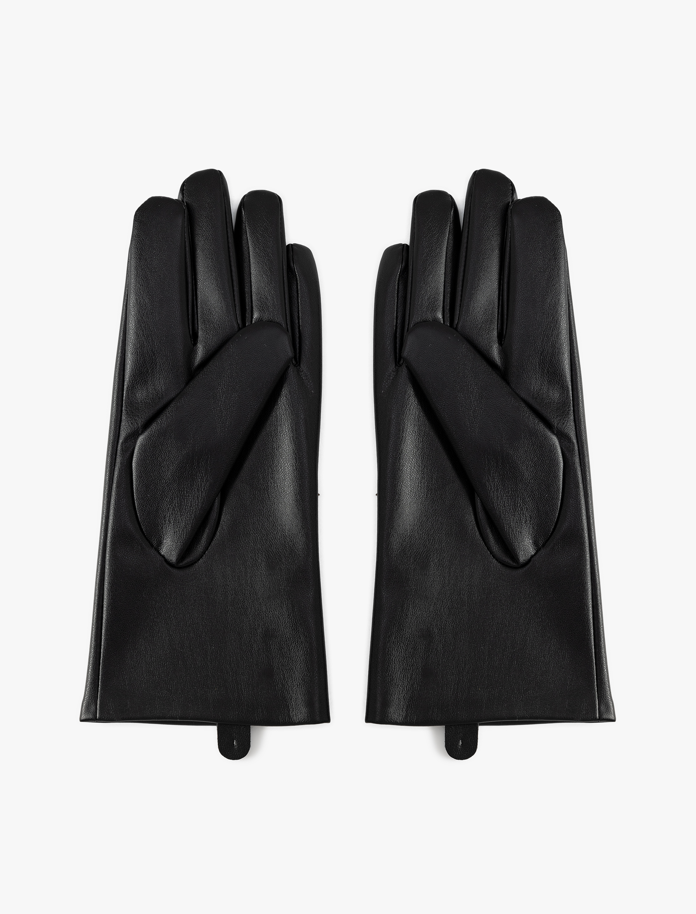  Kadın Eldiven Suni Deri Düğme Detaylı