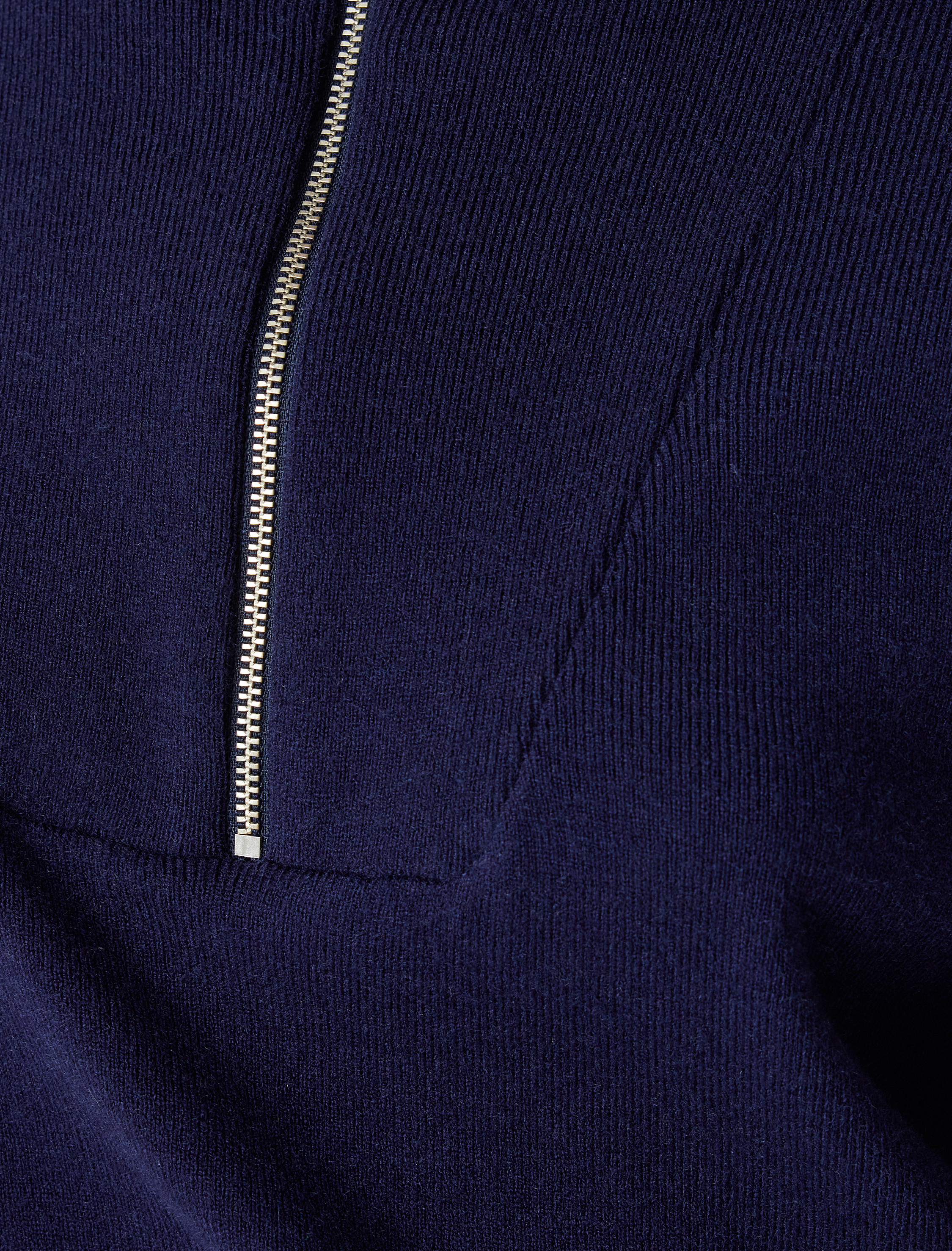   Yarım Fermuarlı Viskon Karışımlı Triko Kazak