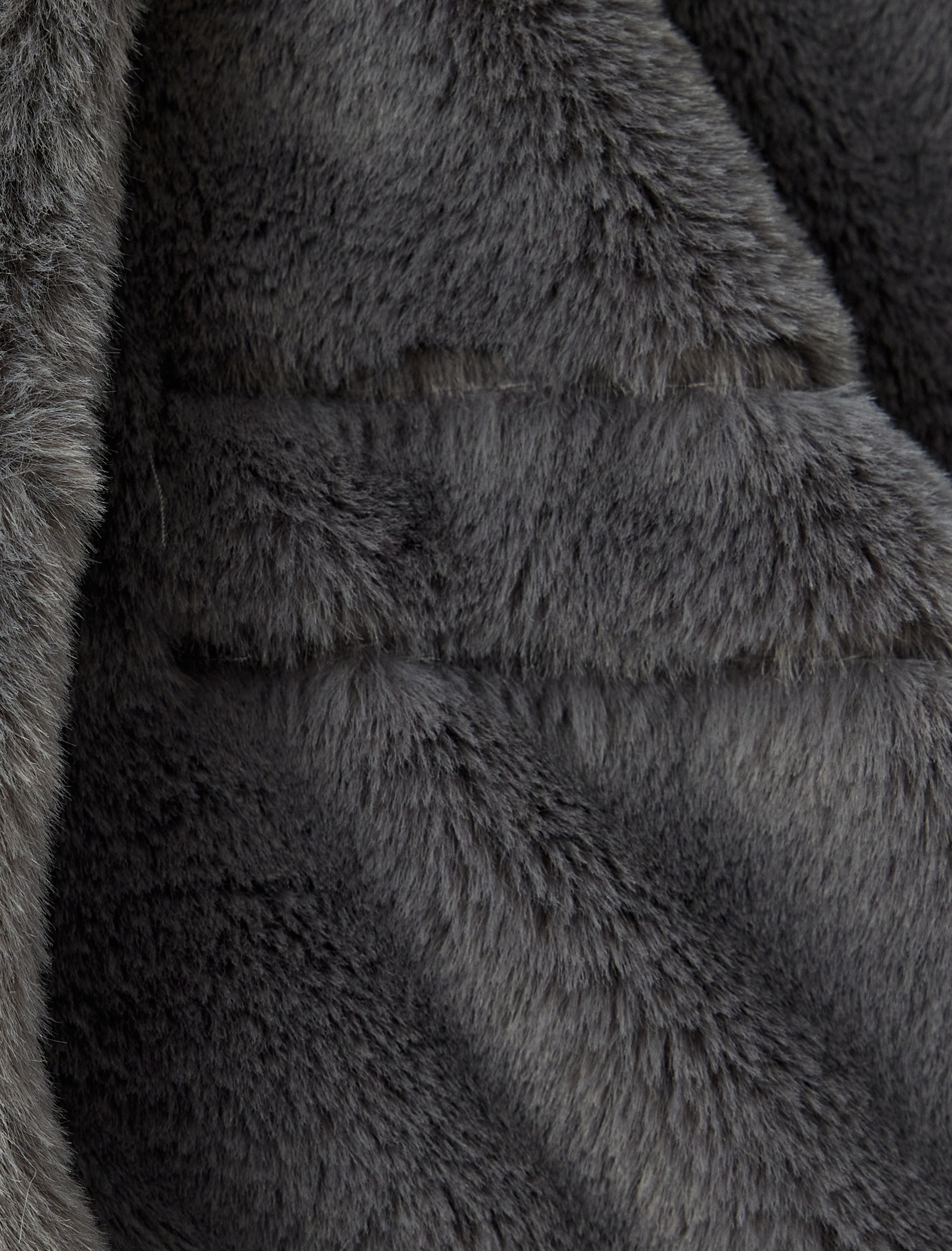   Kapüşonlu Çıtçıt Düğmeli Suni Kürk Yelek