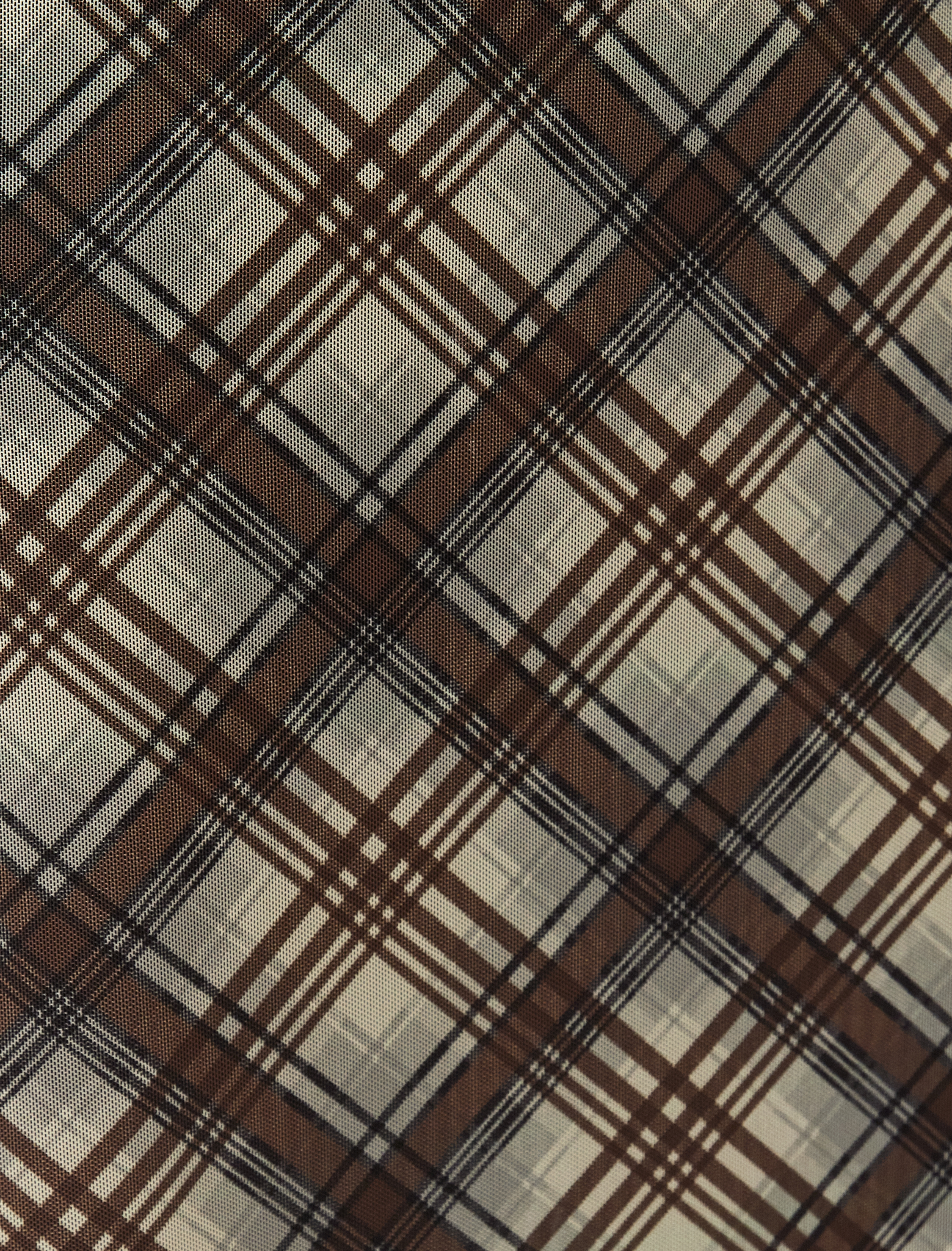   Yarım Astarlı A Kesim Uzun Yüksek Bel Ekose Tül Etek