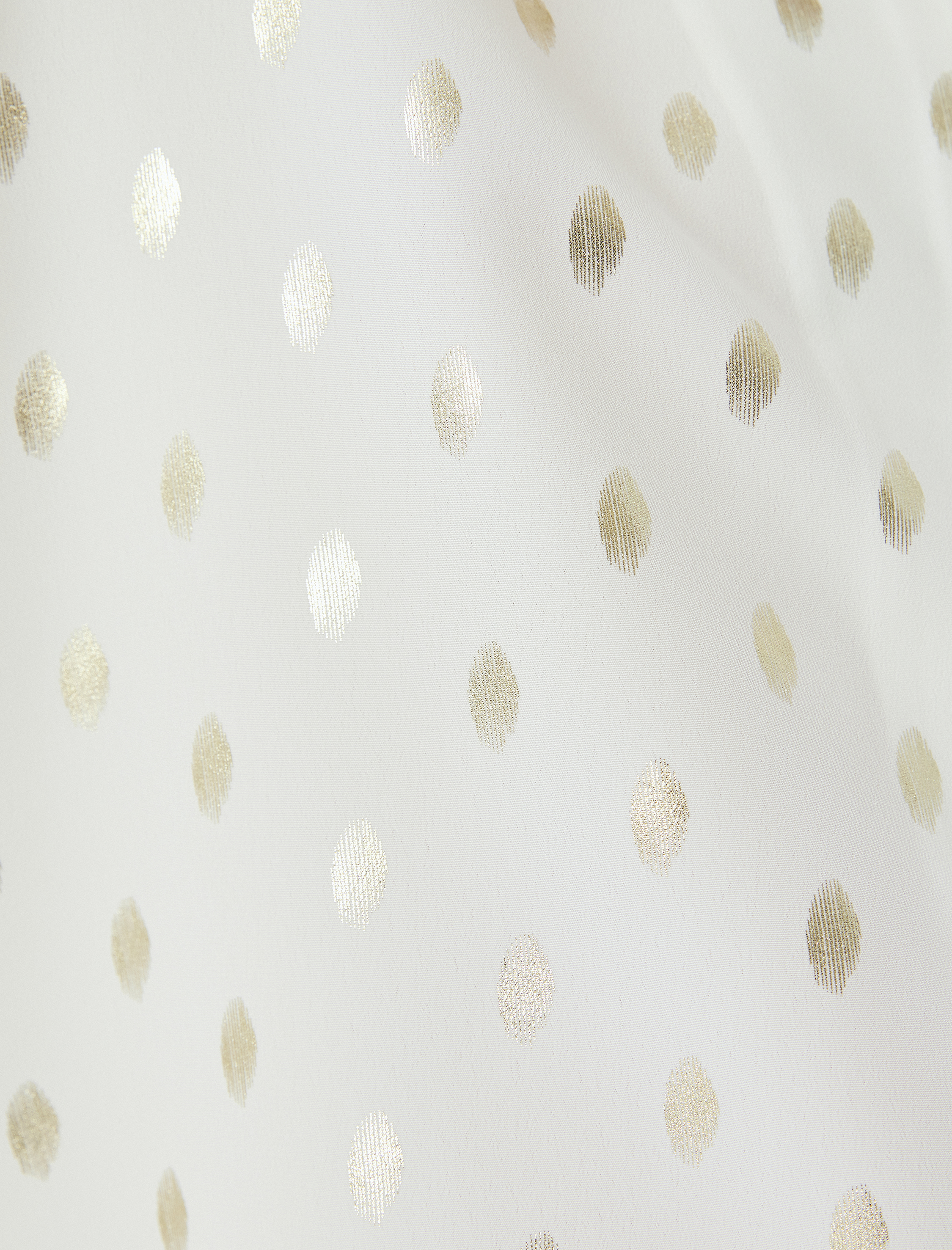   Parlak Puantiye Desenli Uzun Kollu Gömlek