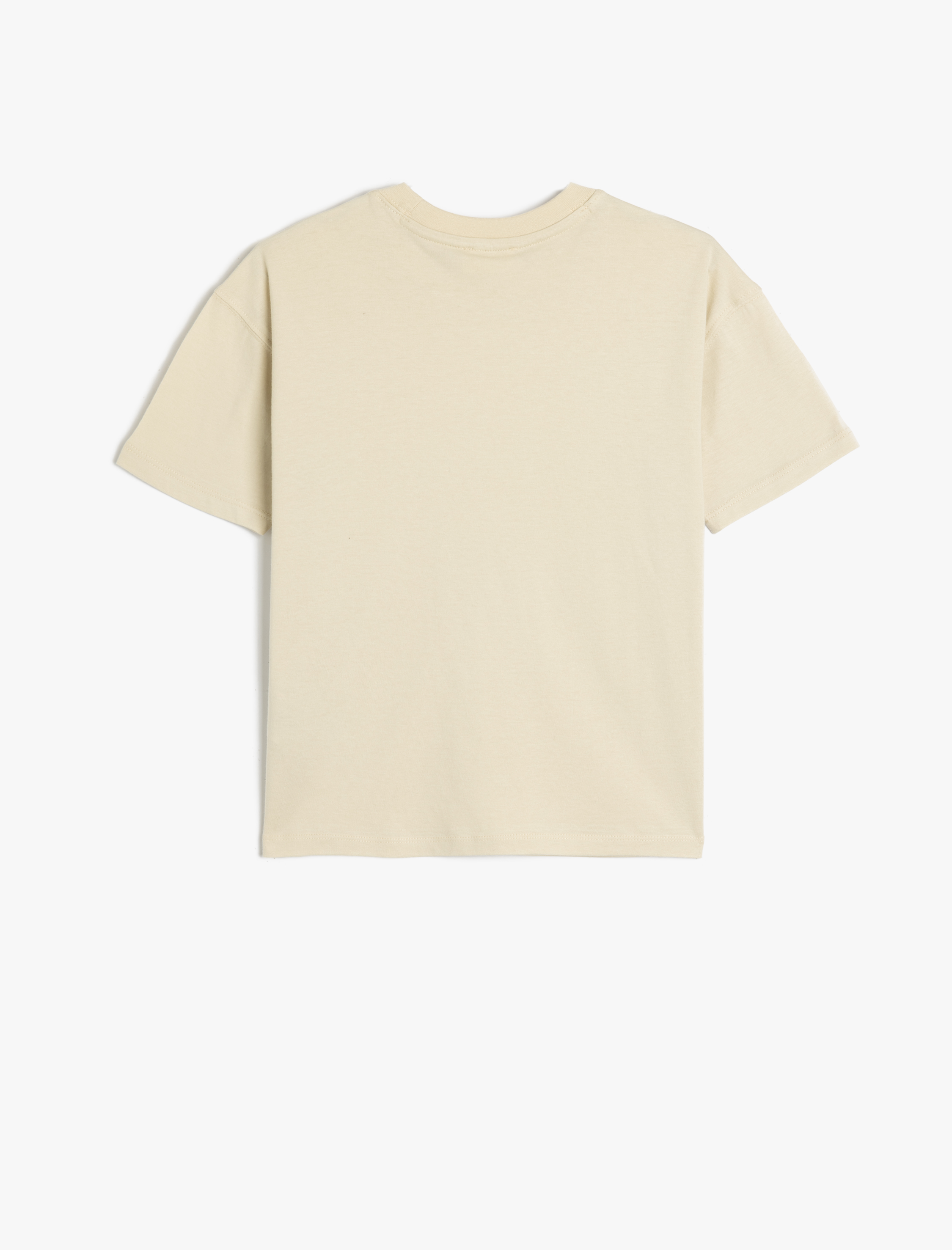  Erkek Çocuk Basic Oversize Tişört Kısa Kollu Bisiklet Yaka Pamuklu