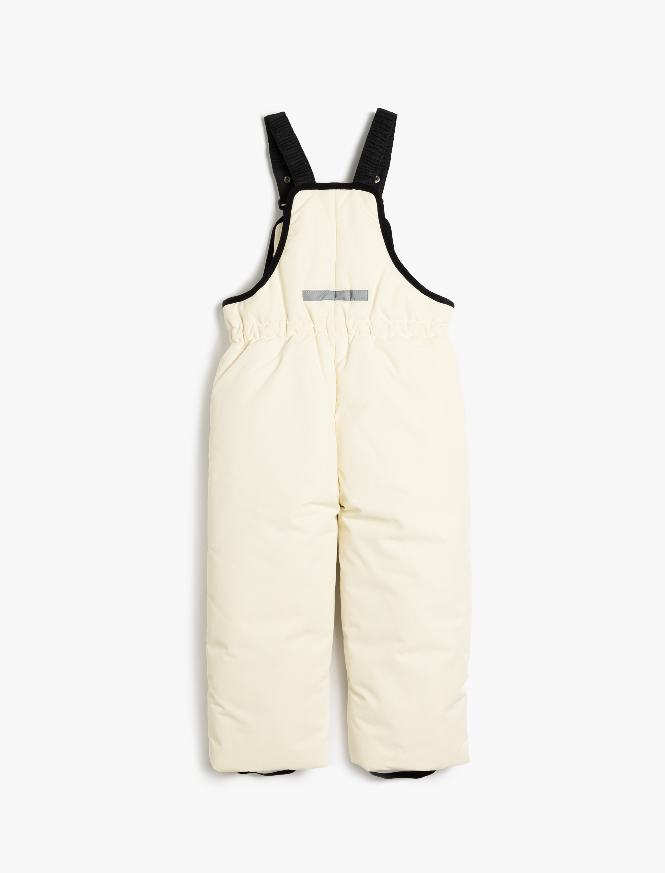  Kız Bebek Fermuar ve Cep Detaylı Askılı Kayak Tulumu