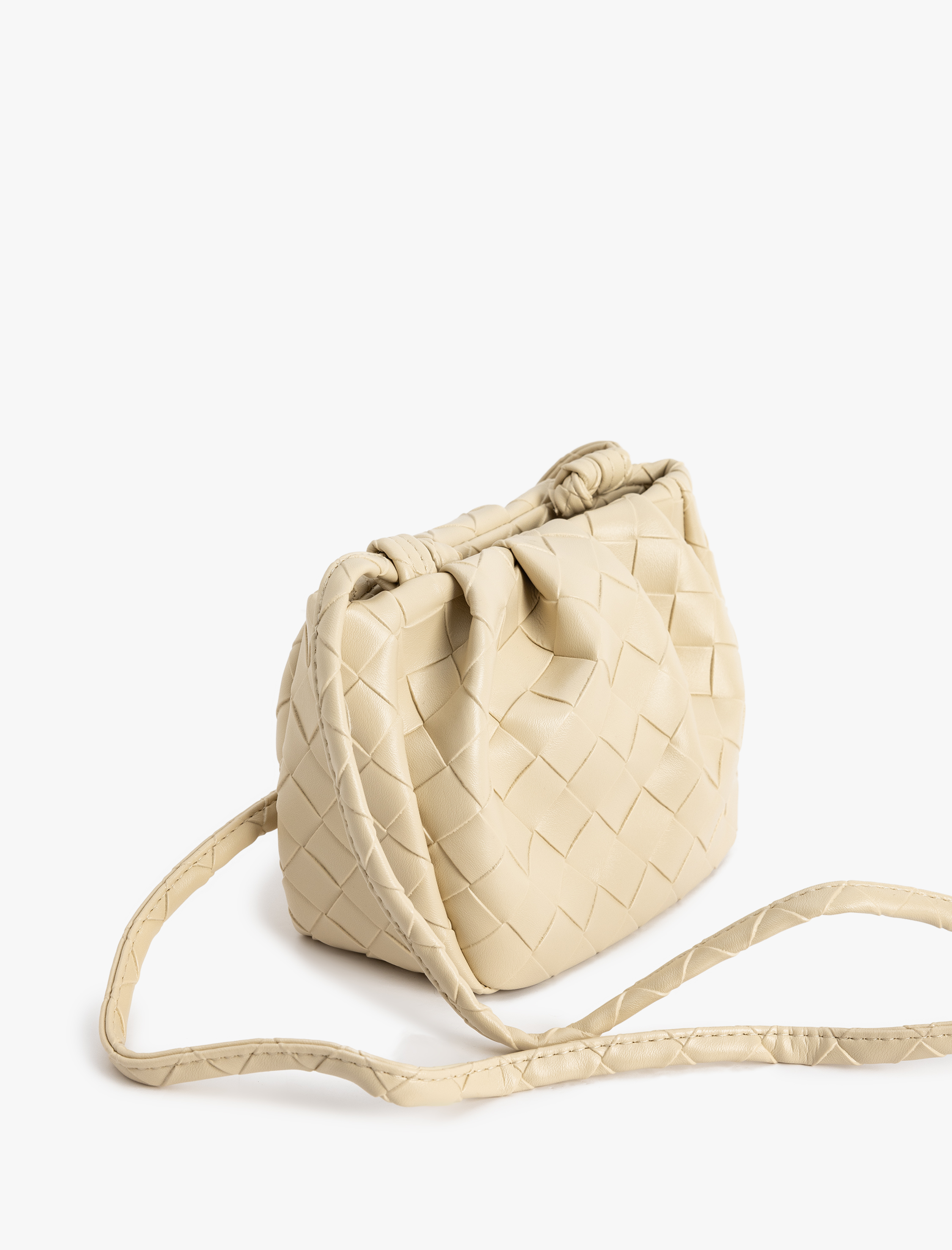  Kadın Suni Deri Büzgülü Askılı Çapraz Çanta