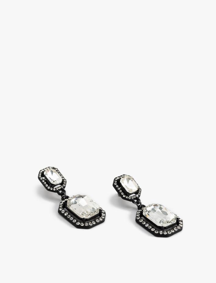 Kadın Baget Taşlı Küpe Sallantılı