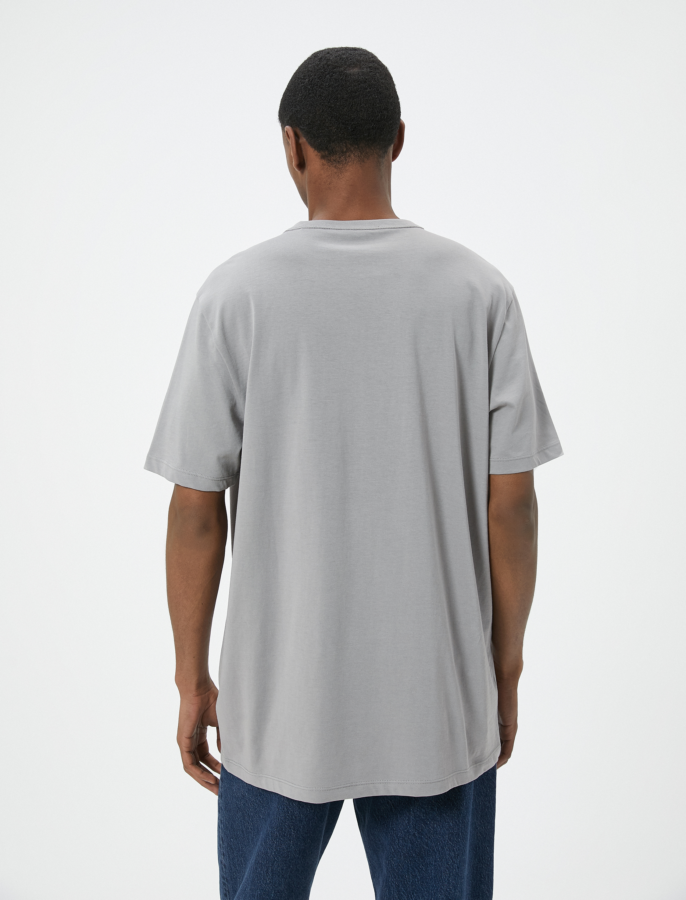   Cep Detaylı Kısa Kollu Regular Fit Bisiklet Yaka Pamuklu Tişört