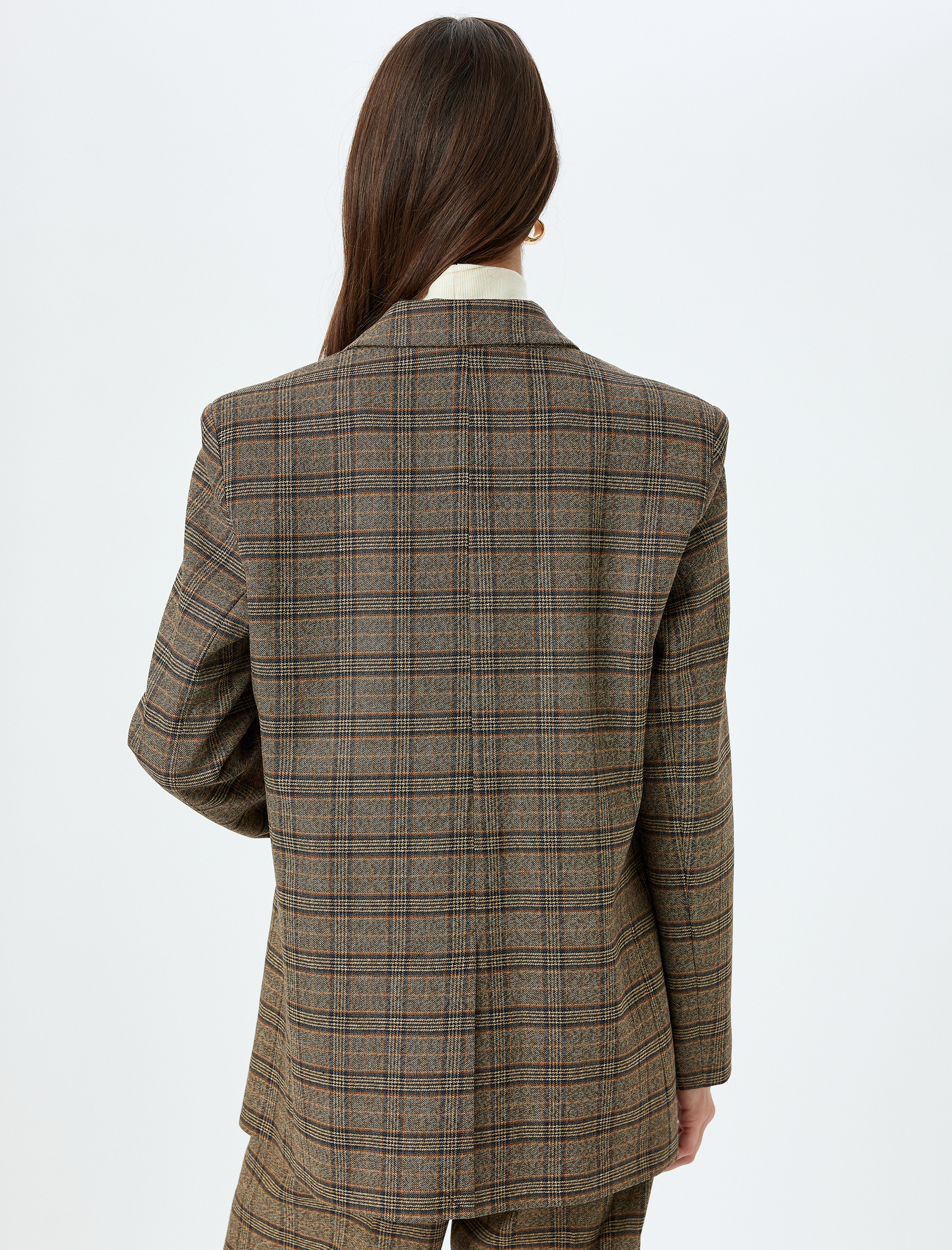 美品◎LEONARD テーラードジャケット ベージュ 総柄 花柄 トリム 日本製 90s 千鳥格子柄 SHIM SHIN HOSOKAWA / テーラード ジャケット M