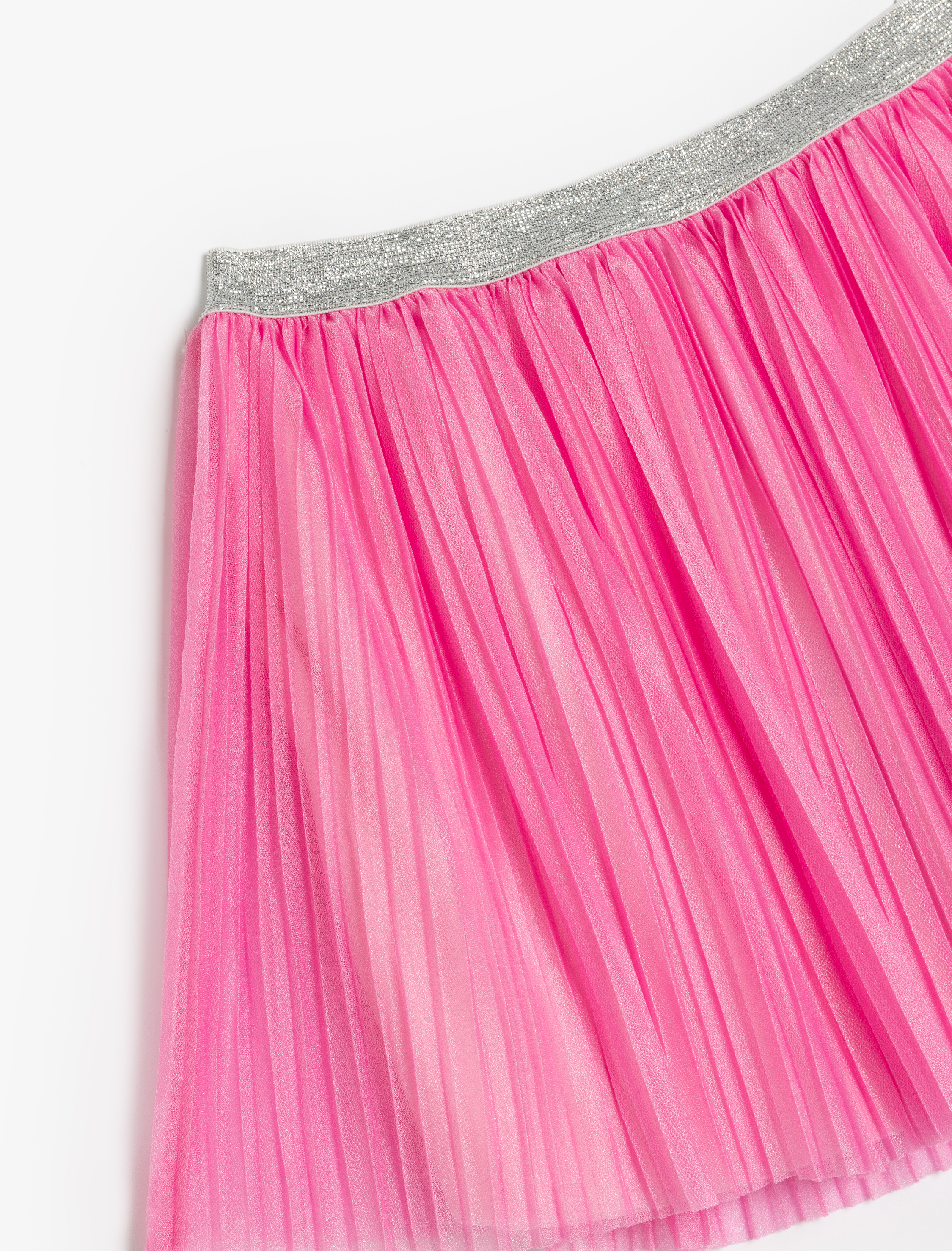  Kız Çocuk Beli Lastikli Sim Detaylı Pileli Tütü Etek