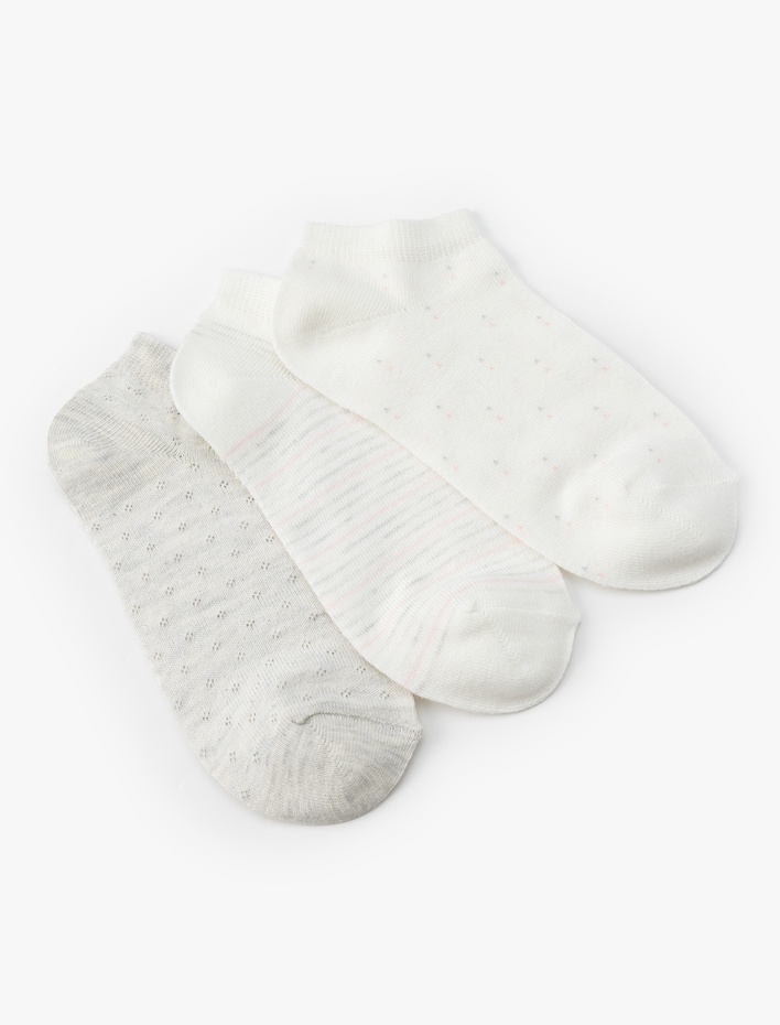 Kız Çocuk Basic 3'lü Patik Çorap Seti