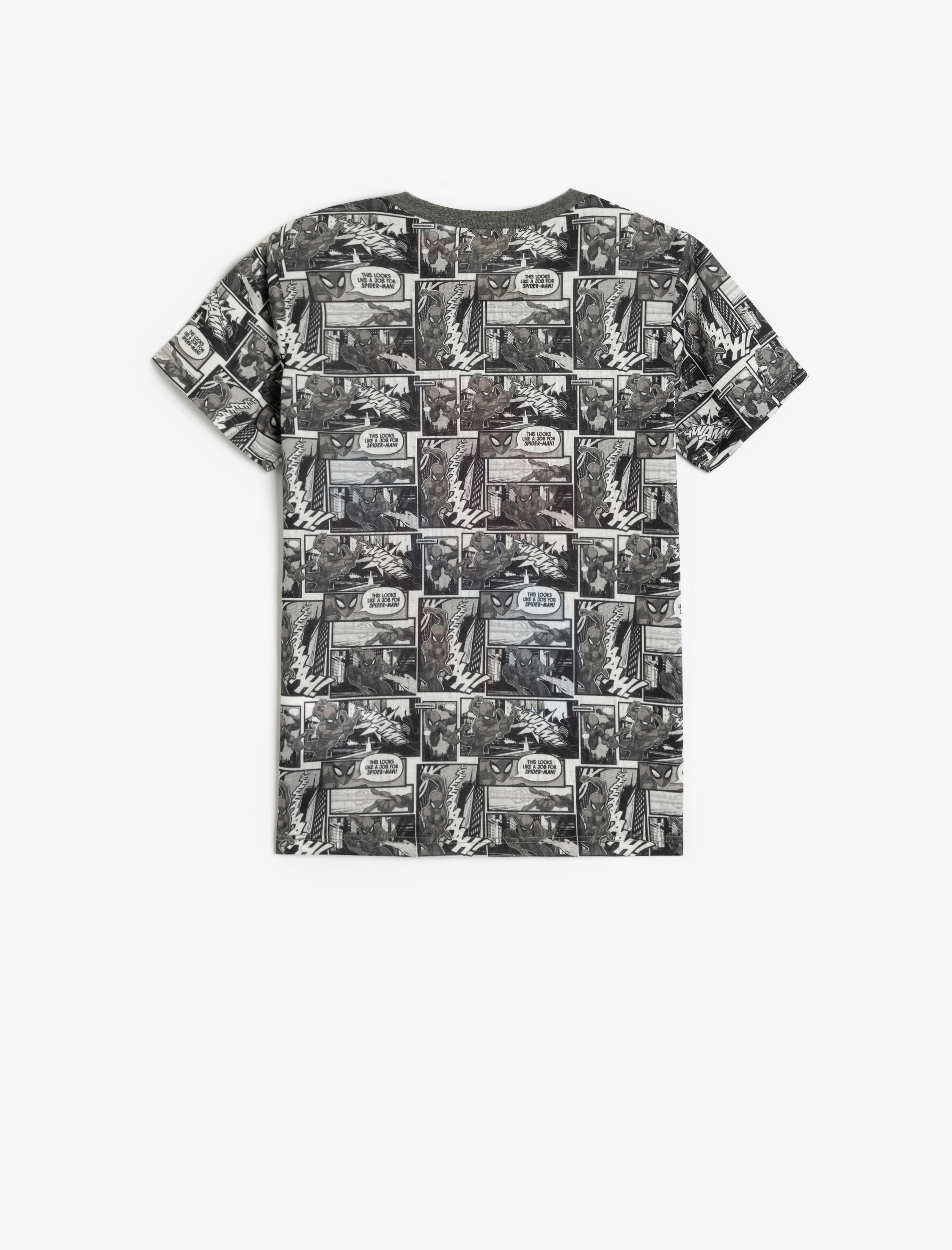  Erkek Çocuk Tişört Spiderman Baskılı Lisanslı Kısa Kollu Bisiklet Yaka