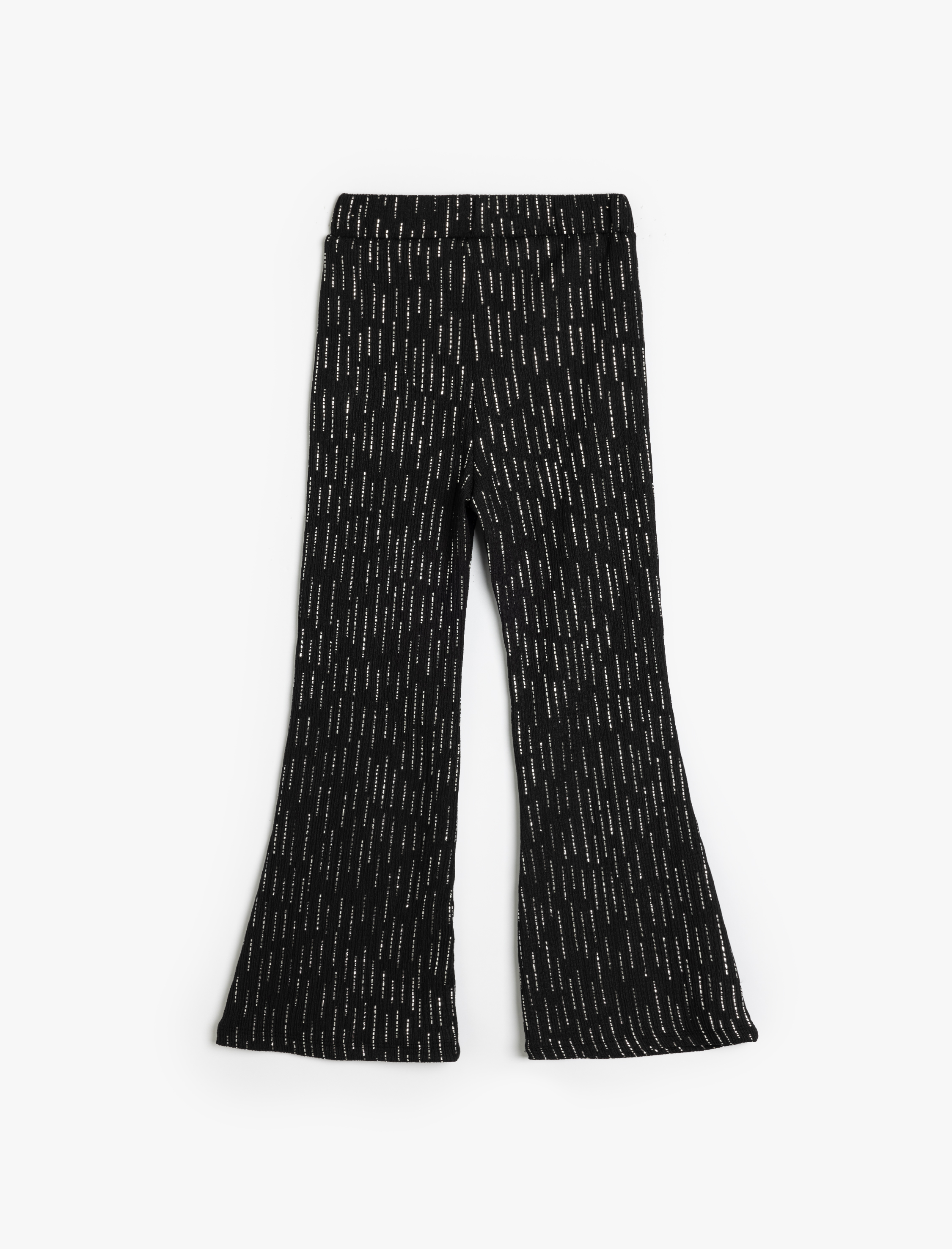  Kız Çocuk İspanyol Paça Pantolon Beli Lastikli