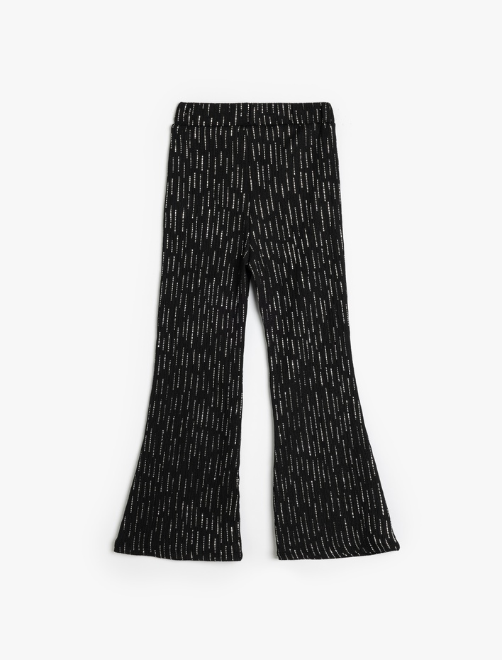 Kız Çocuk İspanyol Paça Pantolon Beli Lastikli