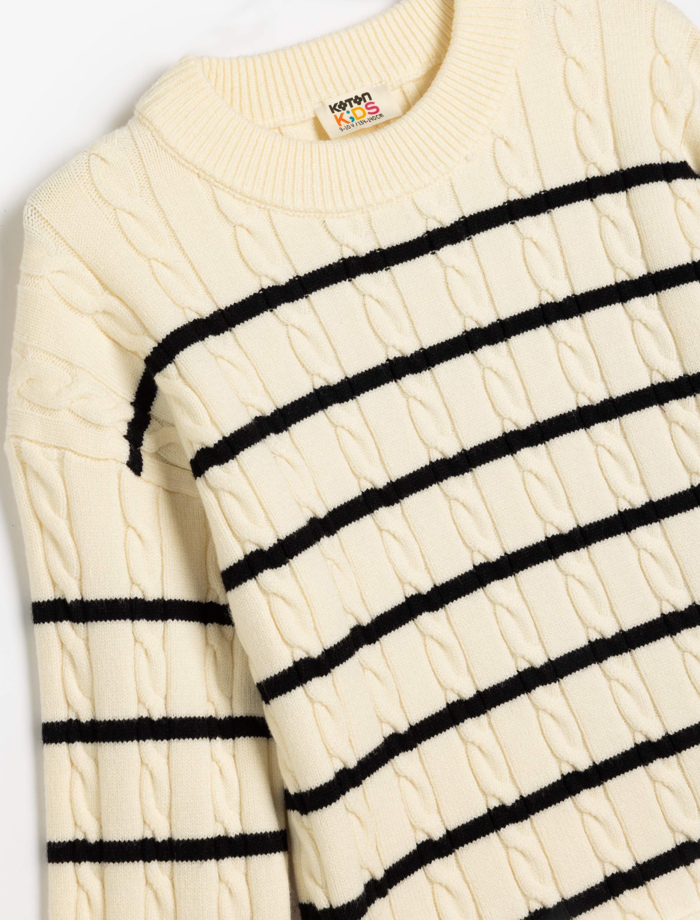 Kız Çocuk Kazak Uzun Kollu Bisiklet Yaka Viskoz Karışımlı