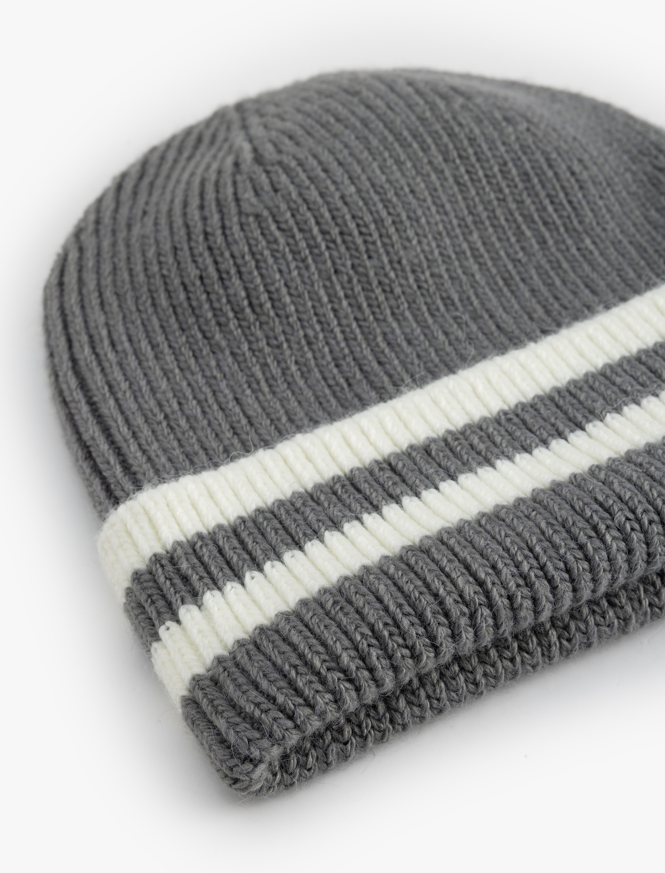  Erkek Çizgili Katlı Bere