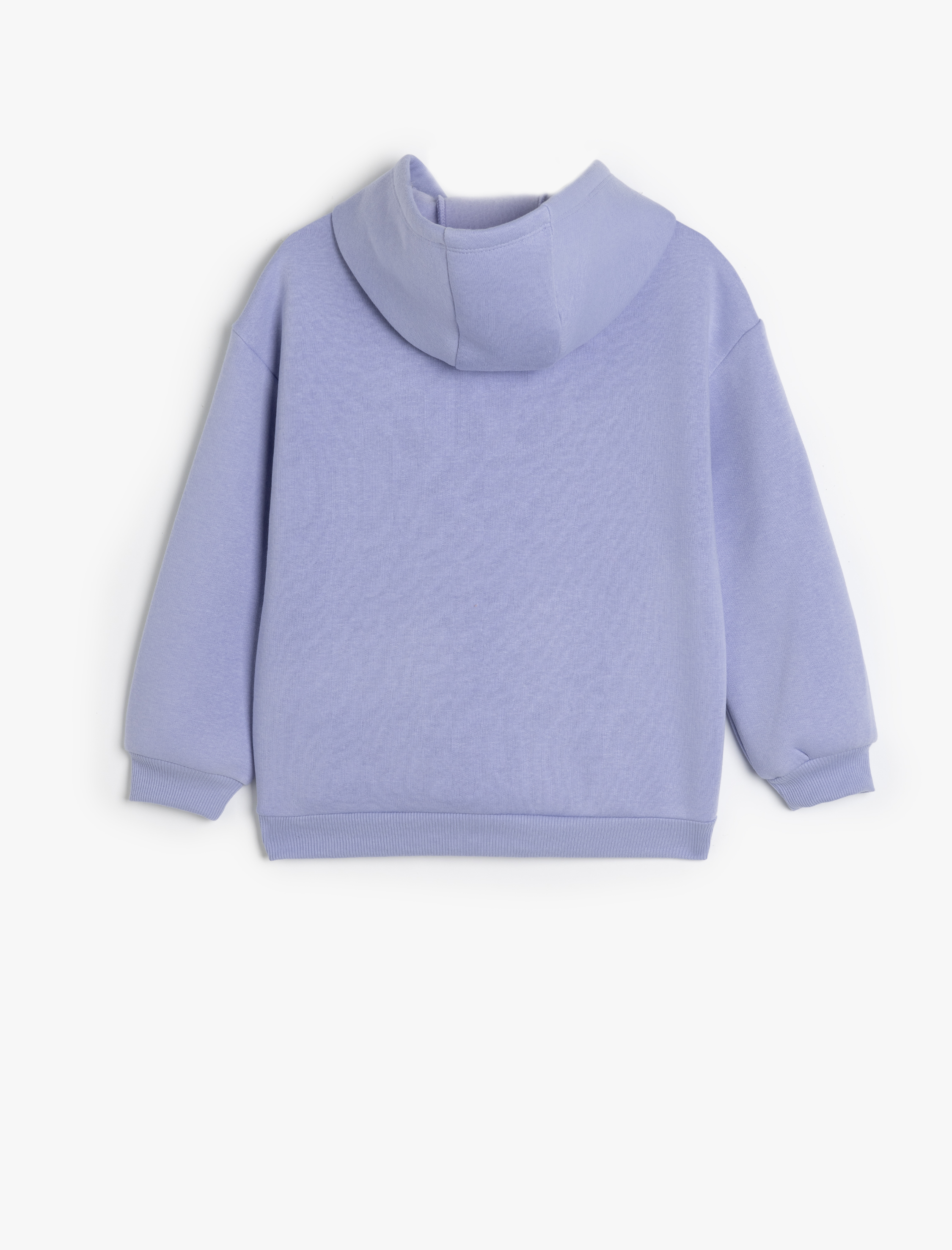  Kız Çocuk Kapşonlu Sweatshirt Kedi Baskılı Uzun Kollu Şardonlu