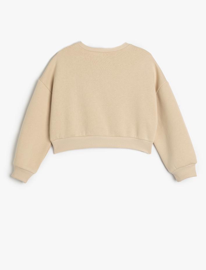 Kız Çocuk Tom ve Jerry Sweat Lisanslı Bisiklet Yaka Uzun Kollu Şardonlu