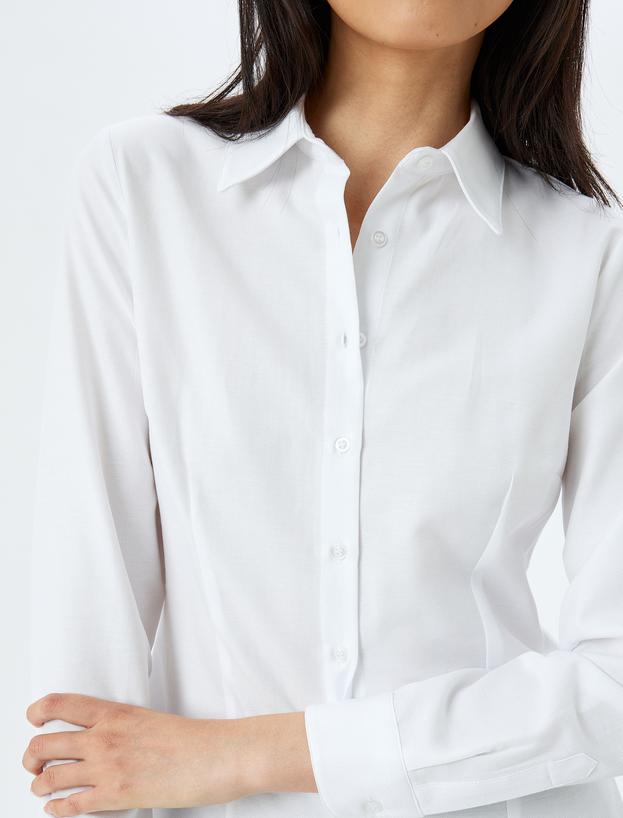 Uzun Kollu Klasik Yaka Slim Fit Gömlek_4